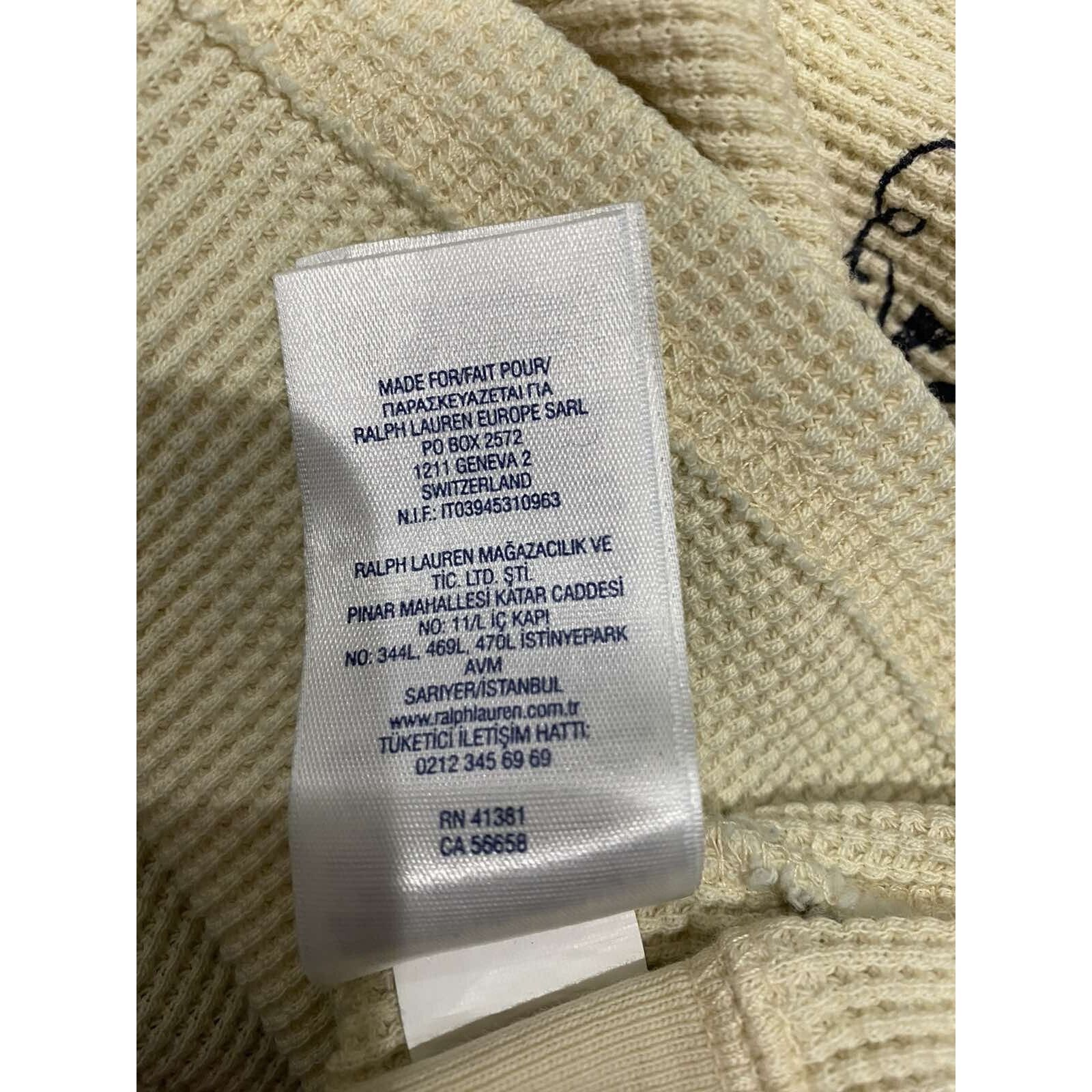 Polo Ralph Lauren Polo Ralph Lauren waffle Thermal Cream Size 6 Cotton A000335 Size US XS / EU 42 / 0 - 7 Thumbnail