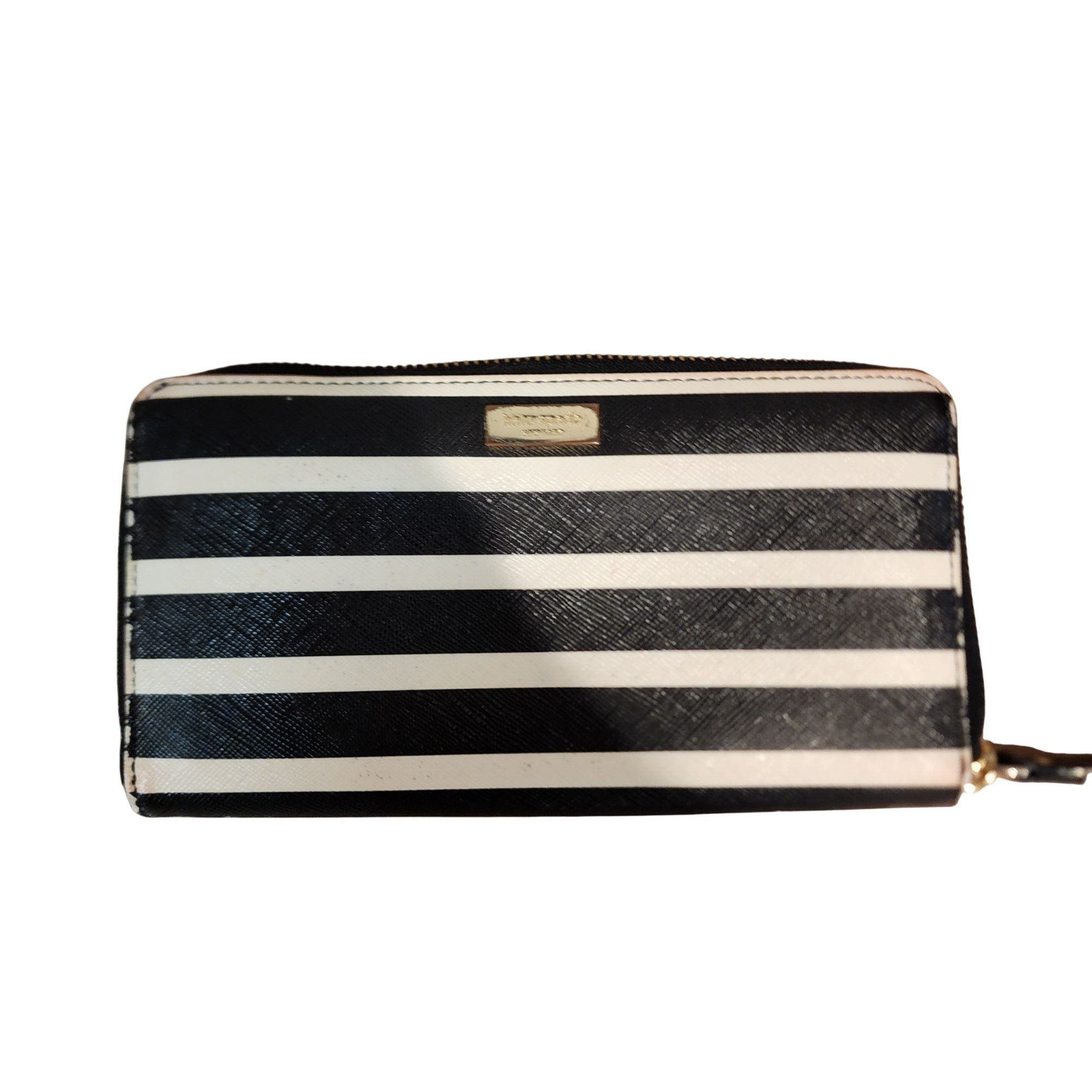 Kate Spade Kate Spade Black and White Striped Wallet tri compartments Size ONE SIZE - 1 Thumbnail