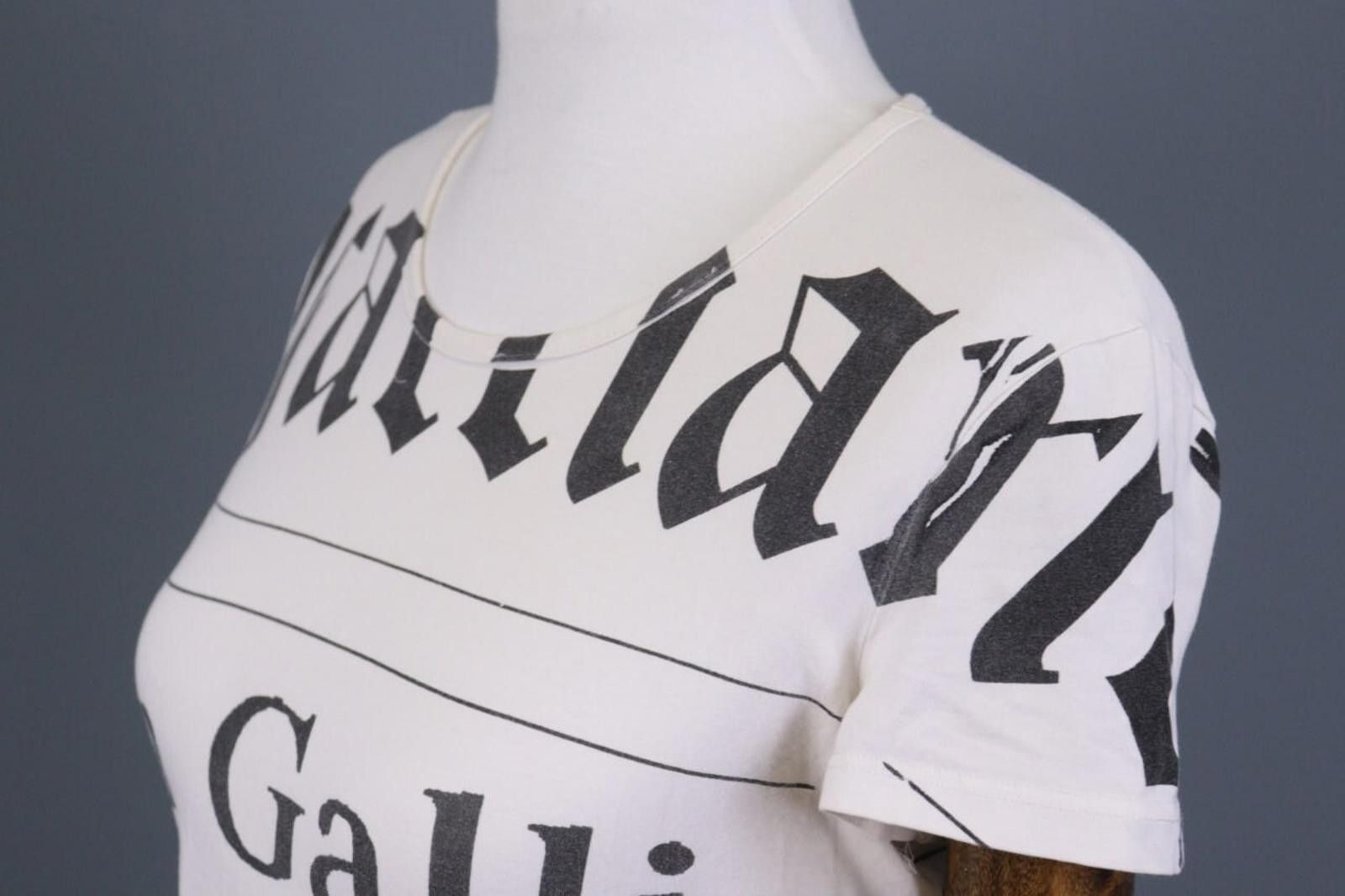 John Galliano Galliano White Short Sleeve Text Printed Short Size M Size M / US 6-8 / IT 42-44 - 7 Thumbnail