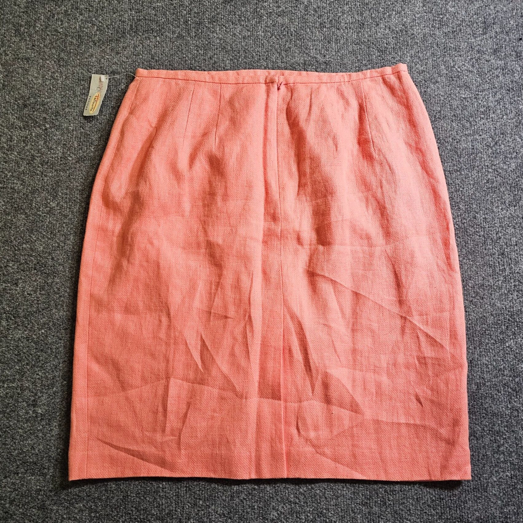 Talbots VINTAGE Talbots Skirt Womens 14P Pink Linen Pencil Straight Career Size 36" / US 14 / IT 50 - 7 Thumbnail