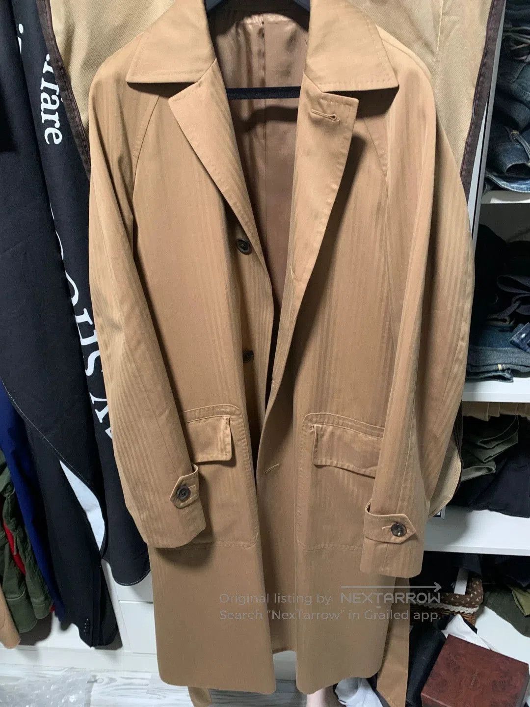 Ring Jacket stylish beige long coat for men. Size US M / EU 48-50 / 2 - 2 Thumbnail