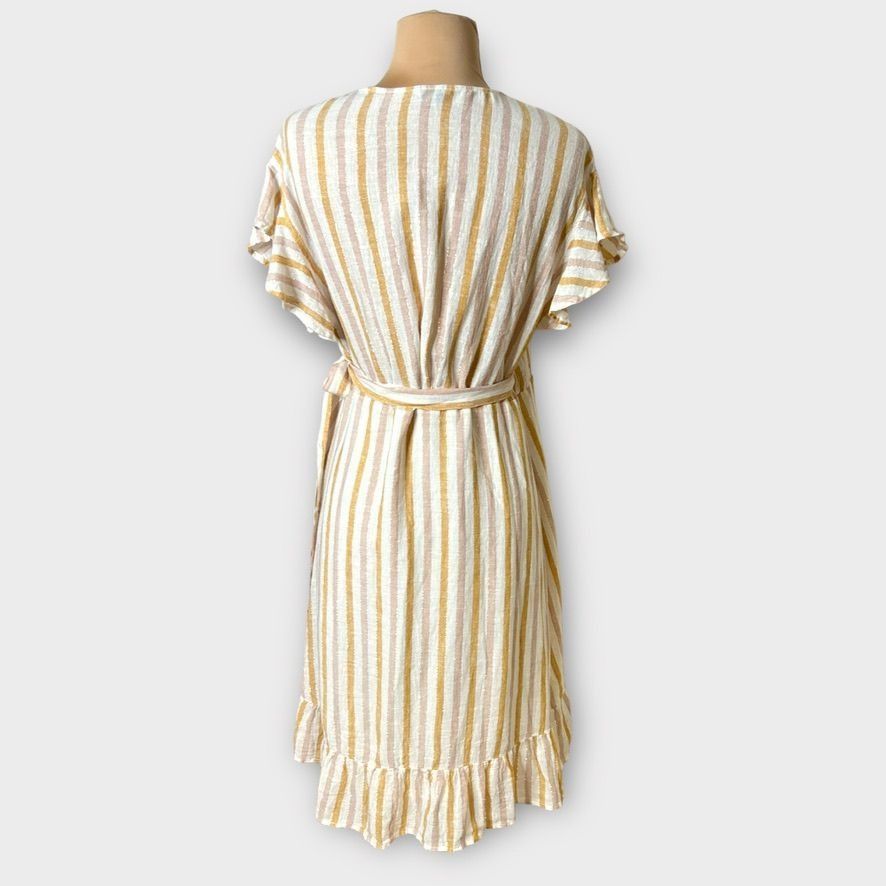 Rails RAILS Brigitte Ruffled Wrap Dress M Metallic Striped Multi L Size M / US 6-8 / IT 42-44 - 7 Thumbnail
