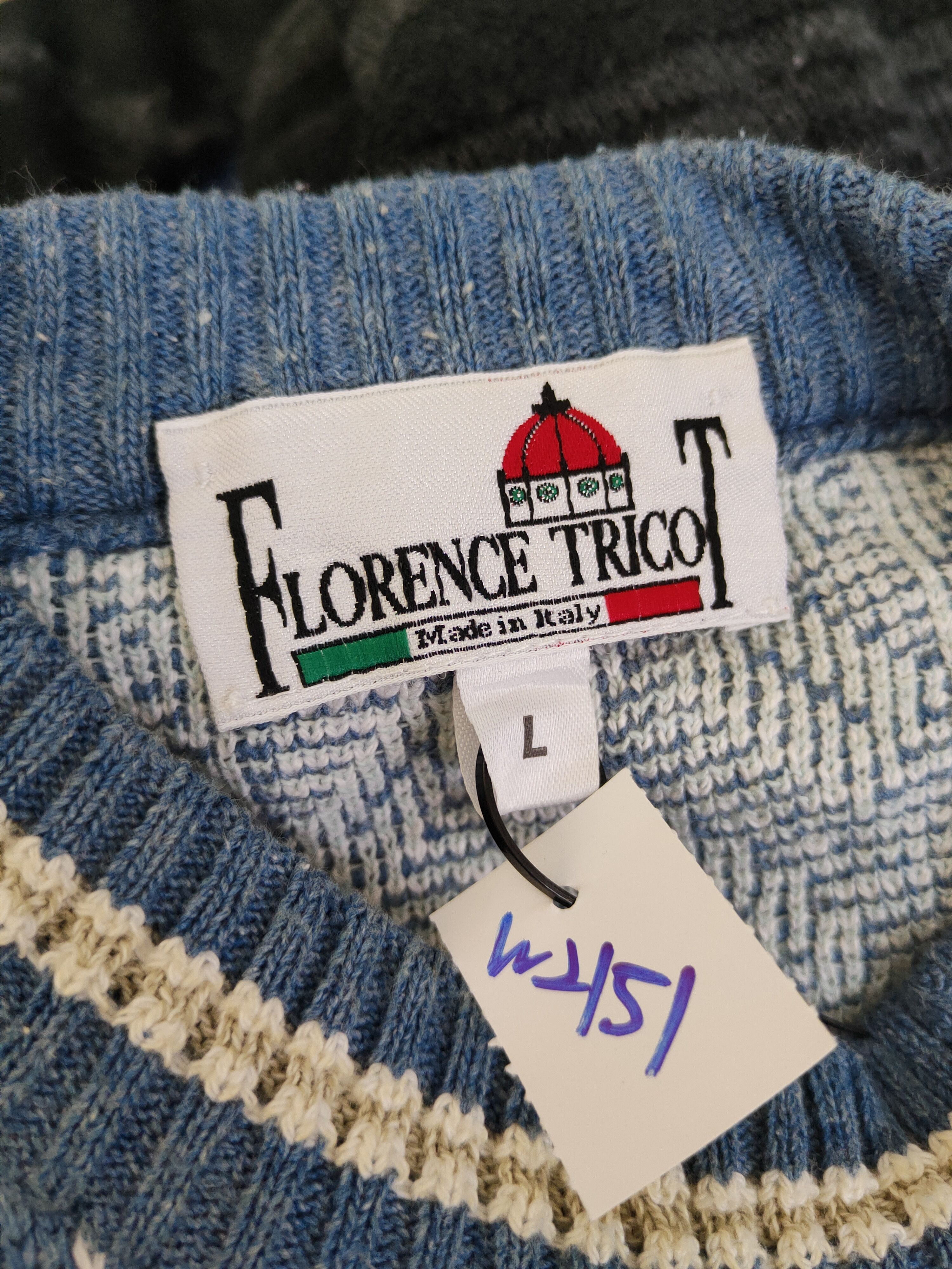 Florence Tricot Florence Tricot Blue Knitwear Sweatshirts like coogi #W2151 Size US L / EU 52-54 / 3 - 11 Thumbnail