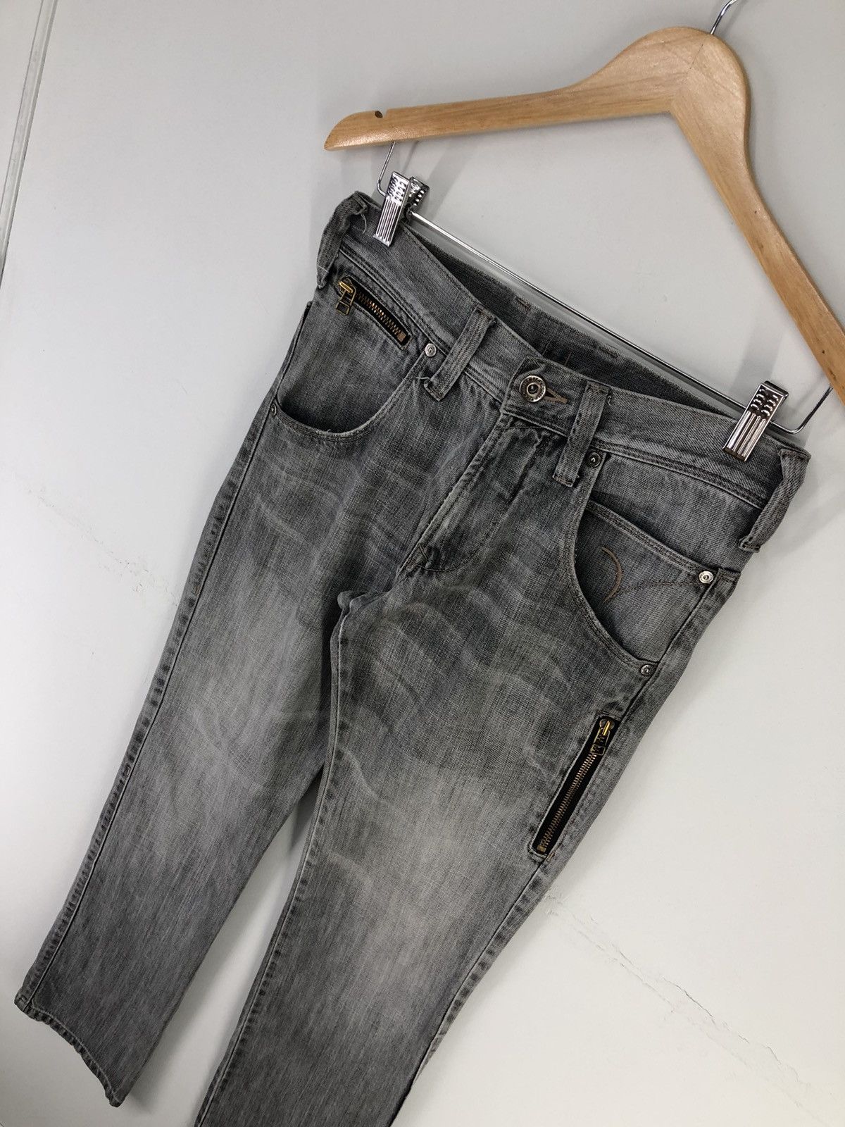 Japanese Brand × Seditionaries Japanese Brand Back Number Buckle Back Light Wash Jeans Size US 28 / EU 44 - 3 Thumbnail