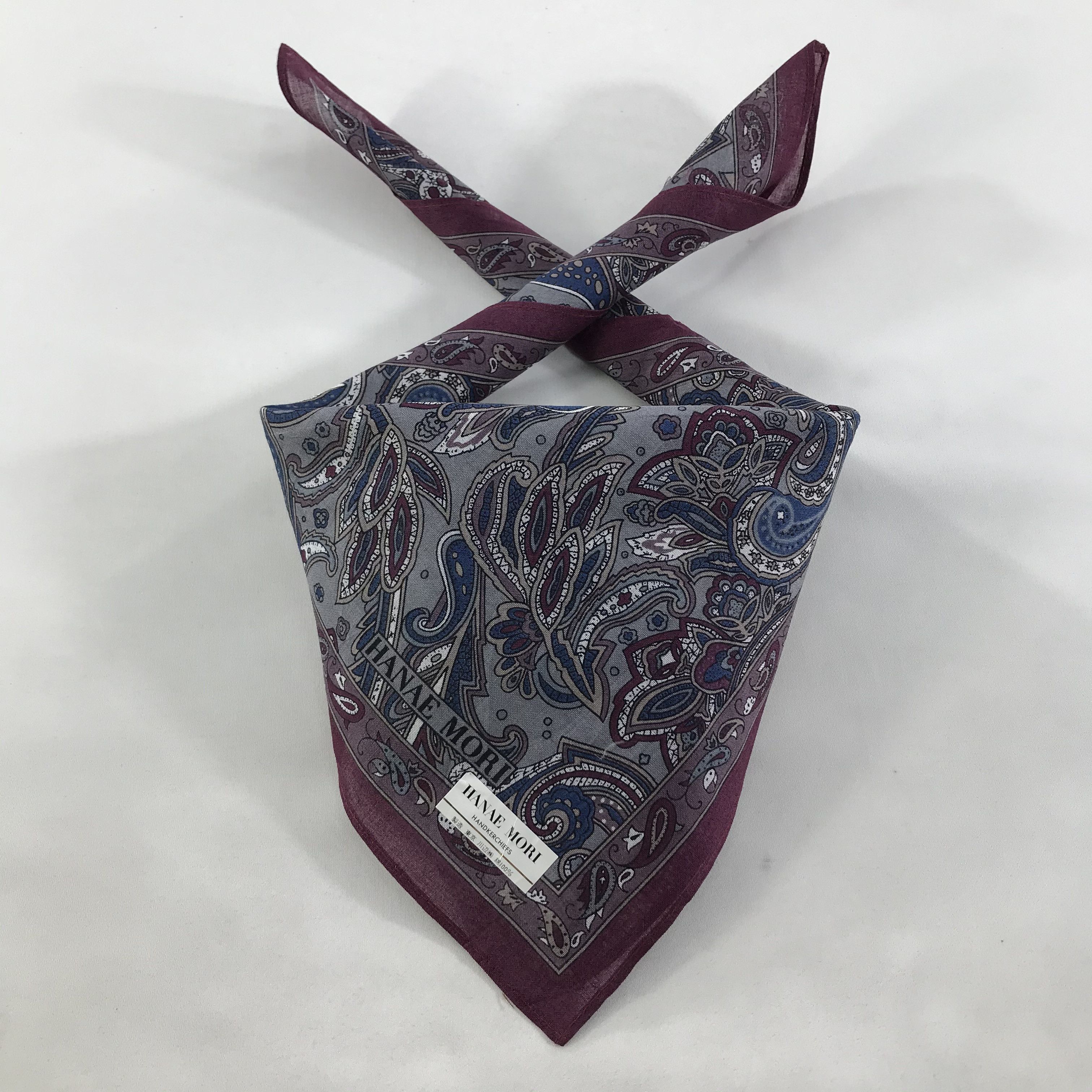 Hanae Mori × Vintage Hanae Mori Bandana / Handkerchief / Neckerchief - S1370 Size ONE SIZE - 3 Thumbnail