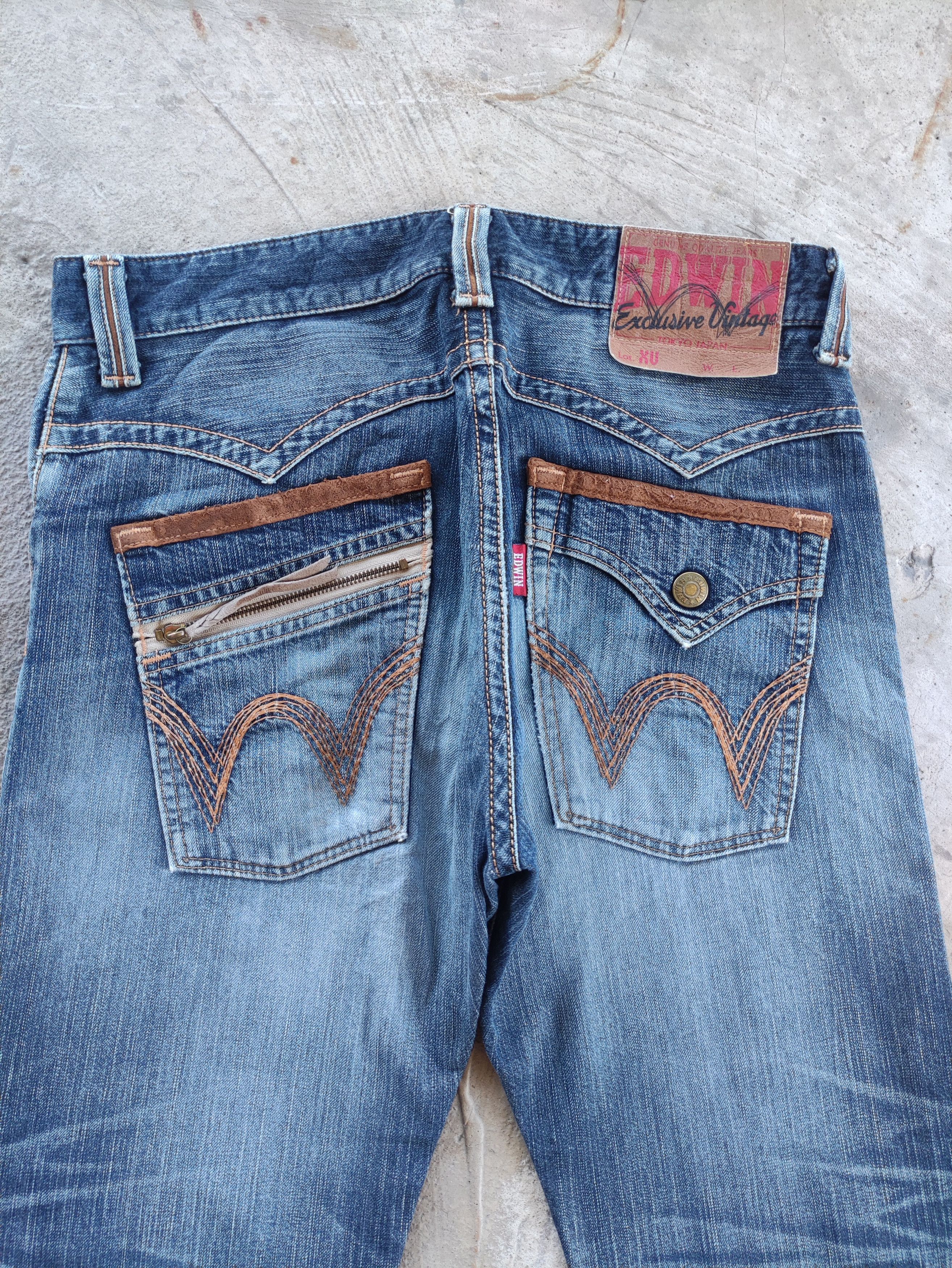 Edwin Vintage Edwin Japan Jean Distressed Faded Denim Pants Size US 37 - 10 Thumbnail
