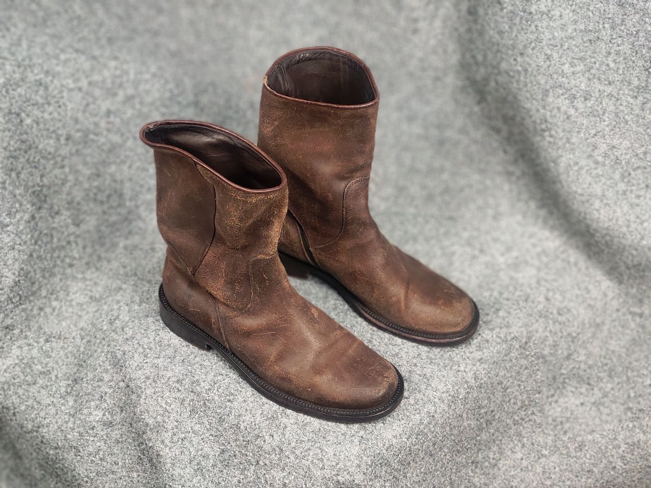 Daniele Alessandrini Alessandrini Vintage Brown Leather Boots Zip Carol Styl Rick Size US 9 / EU 42 - 3 Thumbnail