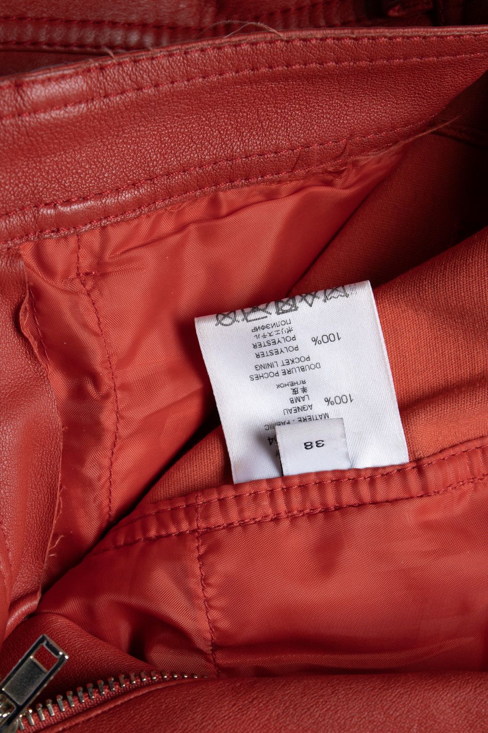 Givenchy Givenchy, red leather trousers Size 27" / US 4 / IT 40 - 5 Thumbnail