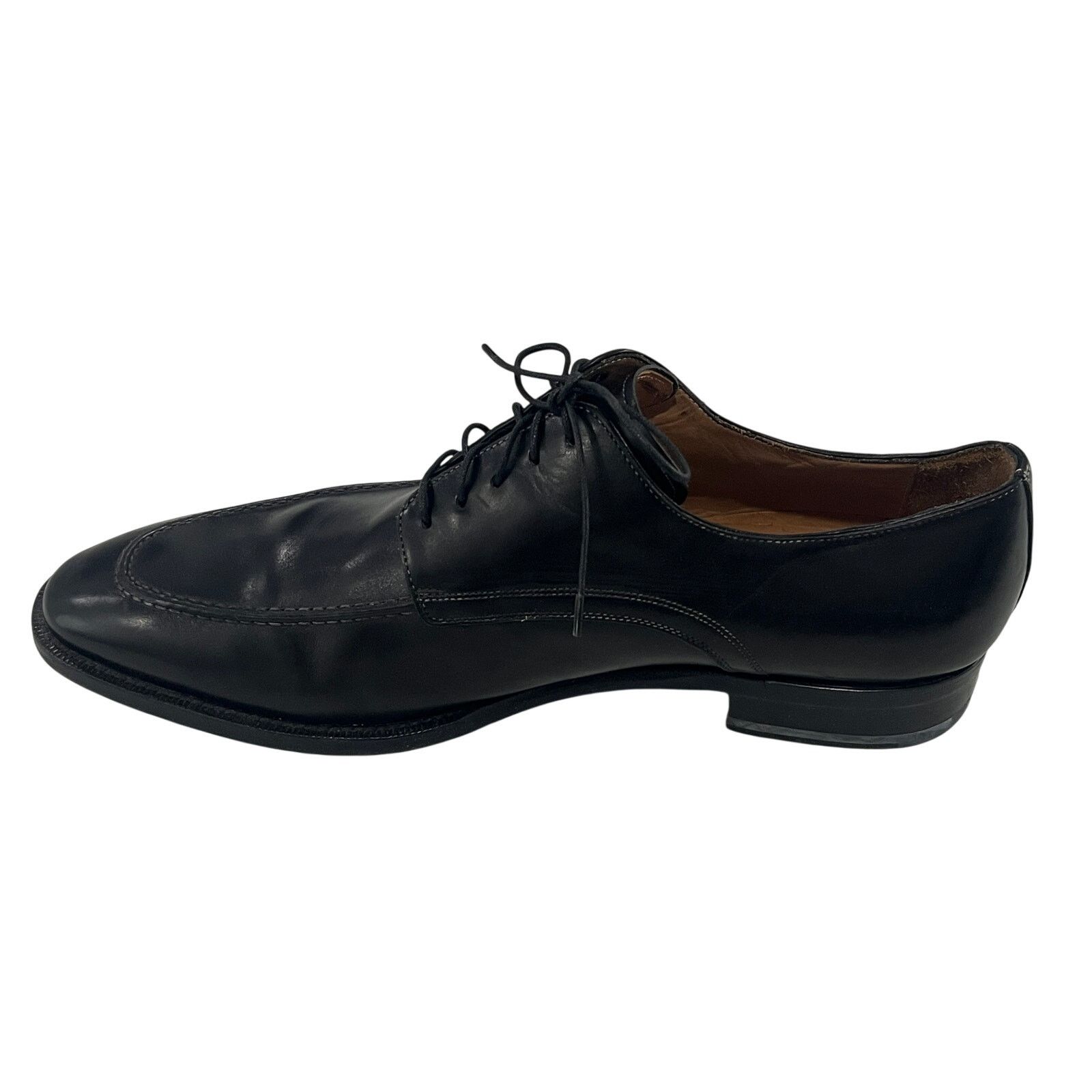 Santoni *DS27 SANTONI Men's Leather Oxford Dress Shoes Black Size 11 Size US 10 / EU 43 - 2 Thumbnail