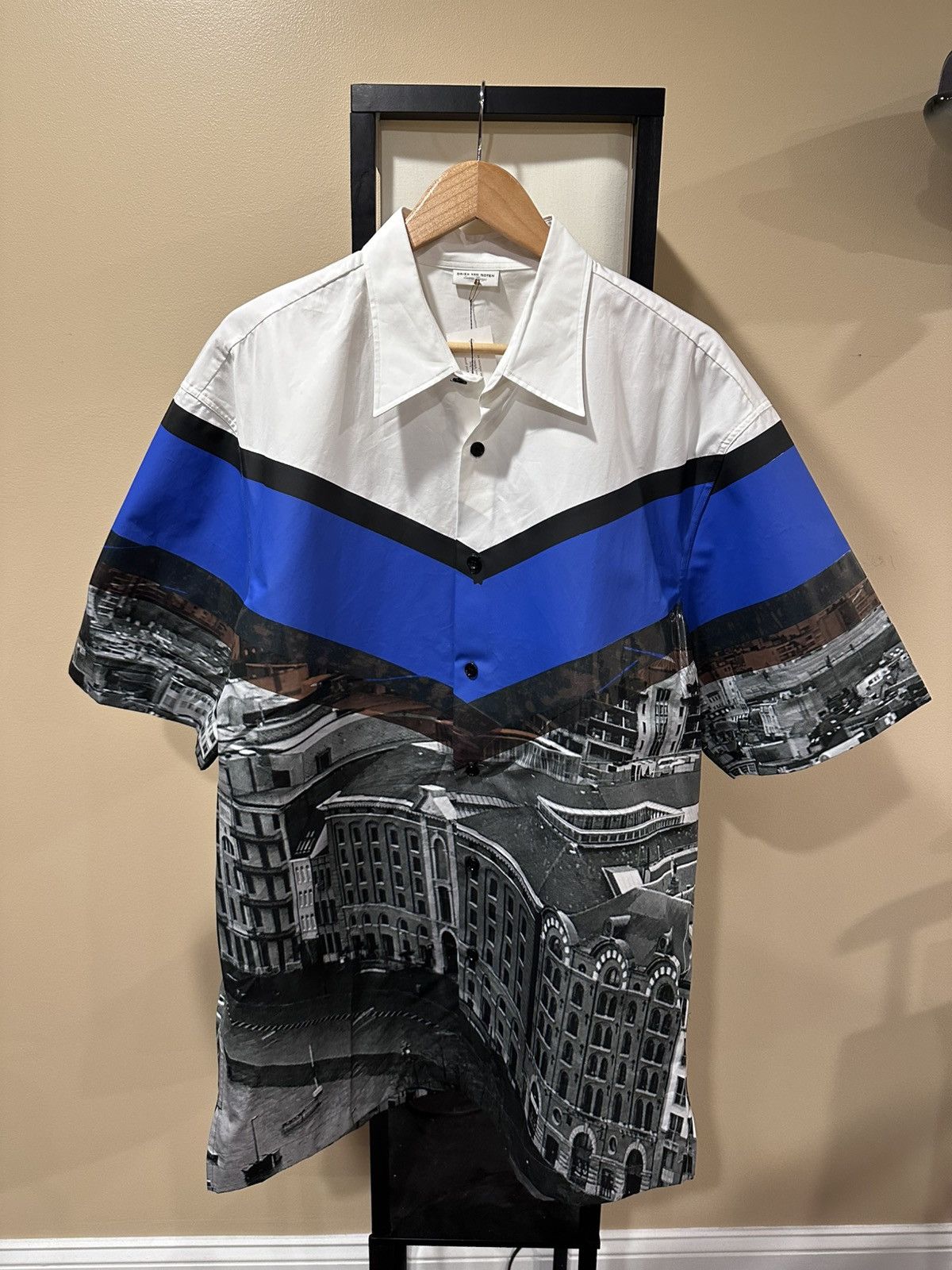 Dries Van Noten Dries Van Noten Cassidye Belgian 2022 Blue Button-Down Shirt Size US XL / EU 56 / 4 - 2 Thumbnail