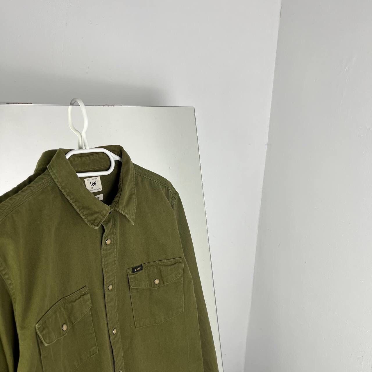 Lee Western Shirt Lee Vintage Military Khaki Y2k Button Up Size US L / EU 52-54 / 3 - 2 Thumbnail