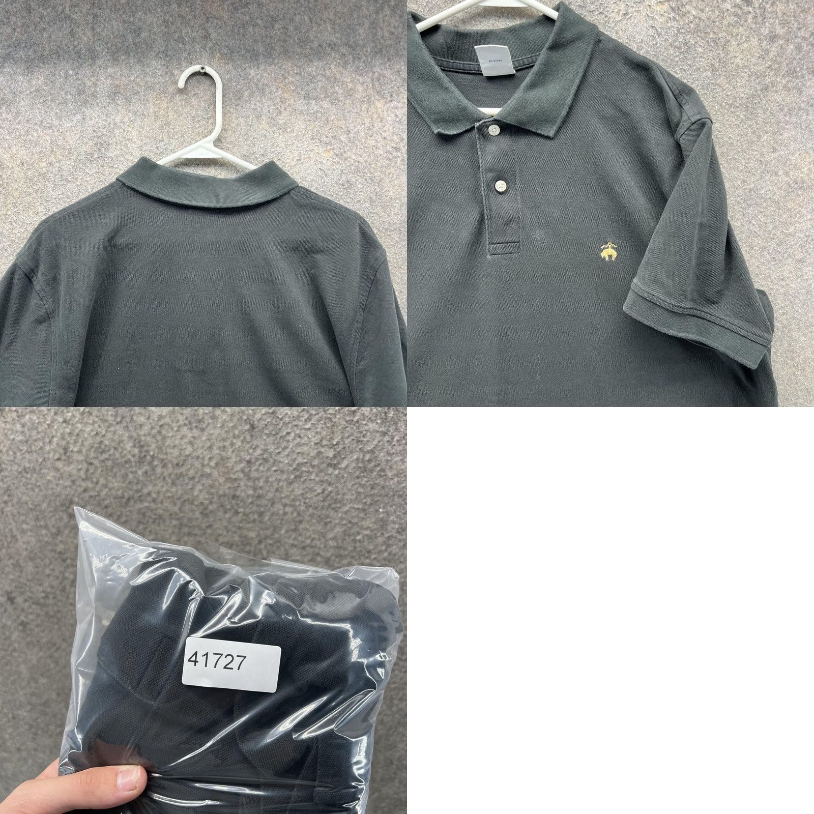 Brooks Brothers Brooks Brothers 346 Polo Shirt Mens 2XL Black Solid Slim Knit Casual Polo Shirt Slim Fit 100% Cotton Short Sleeve Mens Size US XXL / EU 58 / 5 - 8 Thumbnail