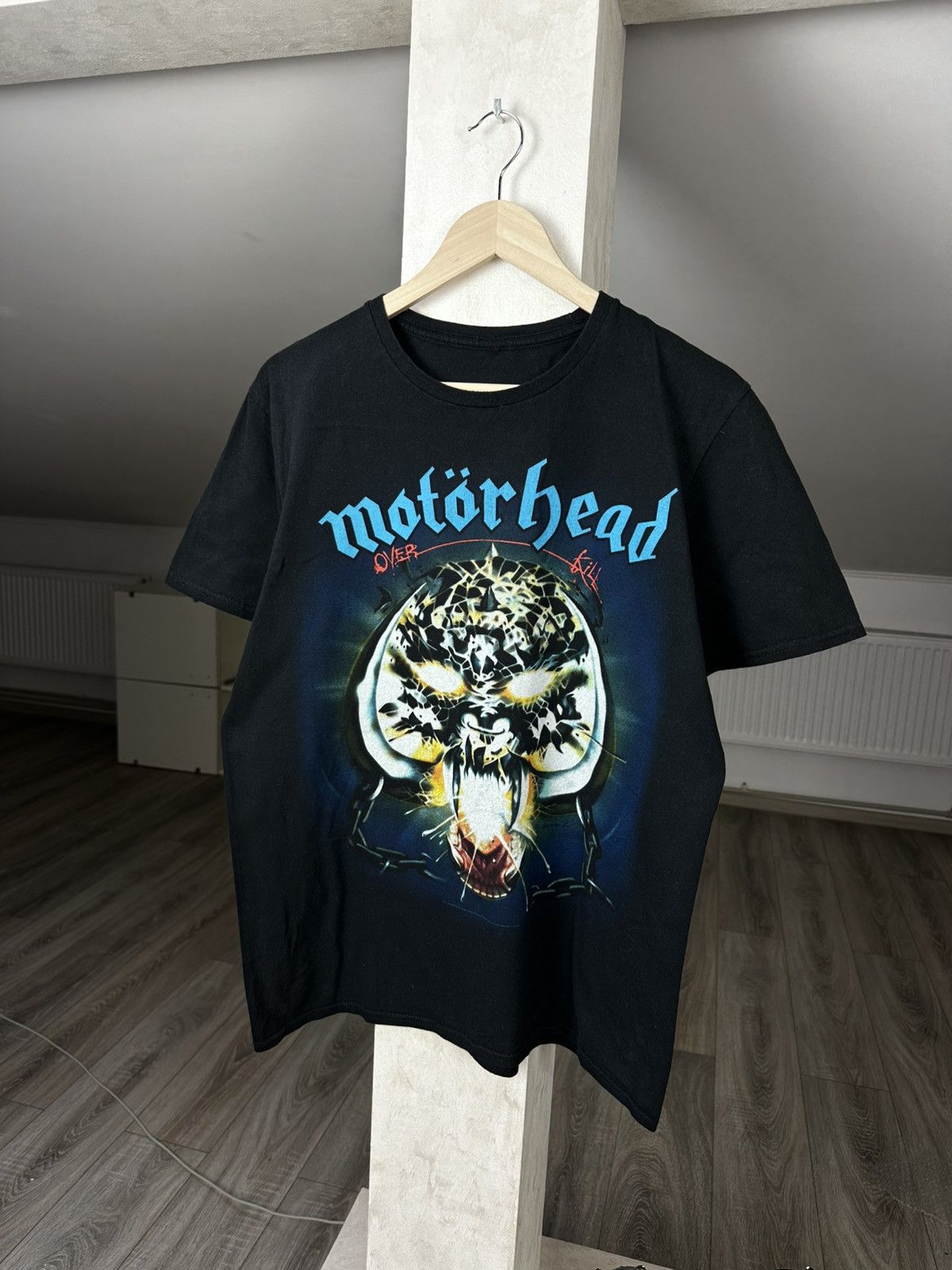Band Tees Vintage Motörhead Over Kill Black Tee Size US M / EU 48-50 / 2 - 1 Thumbnail