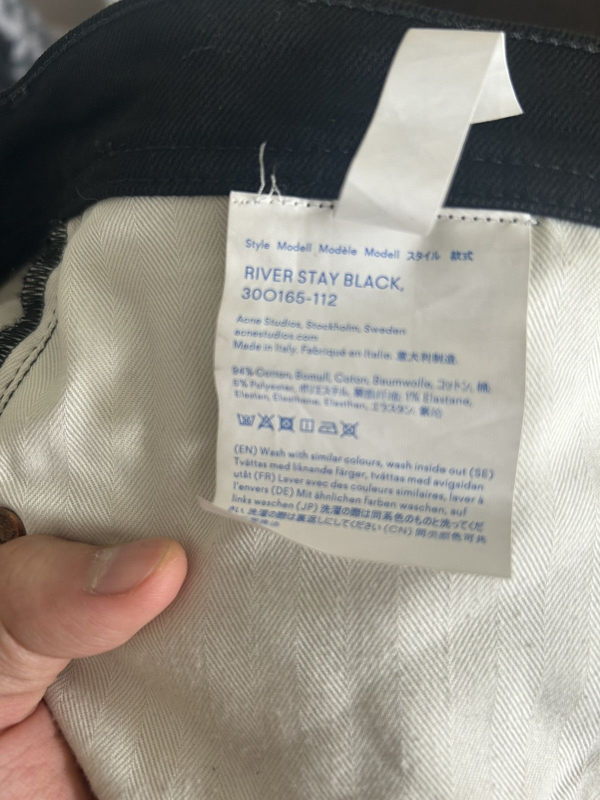 Acne Studios Bla Konst River Stay Black Size US 30 / EU 46 - 5 Thumbnail