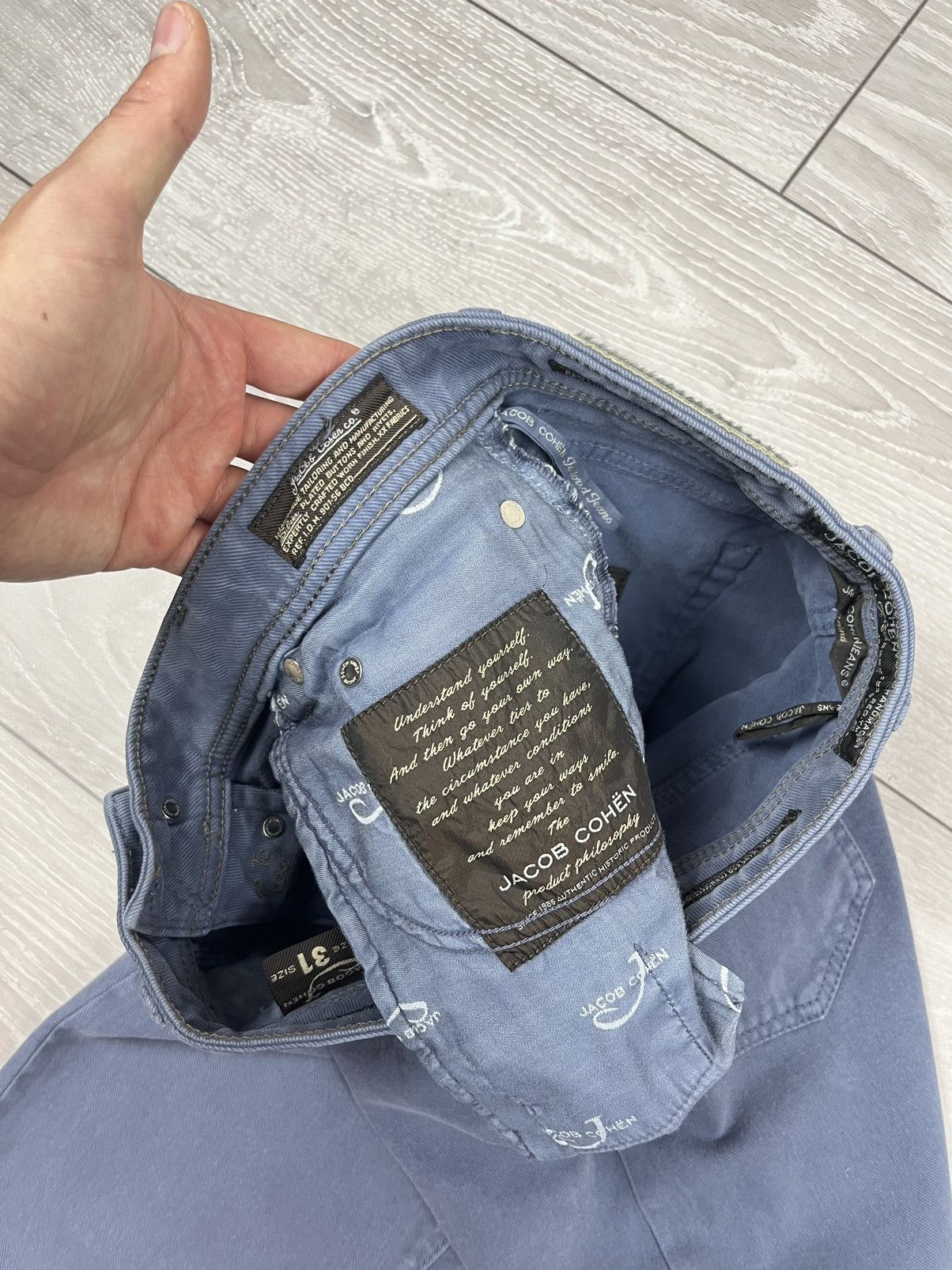 Jacob Cohen Jacob Cohen Luxury Hand Made Straight Blue Pants Jeans 31 sz Size US 31 - 12 Thumbnail