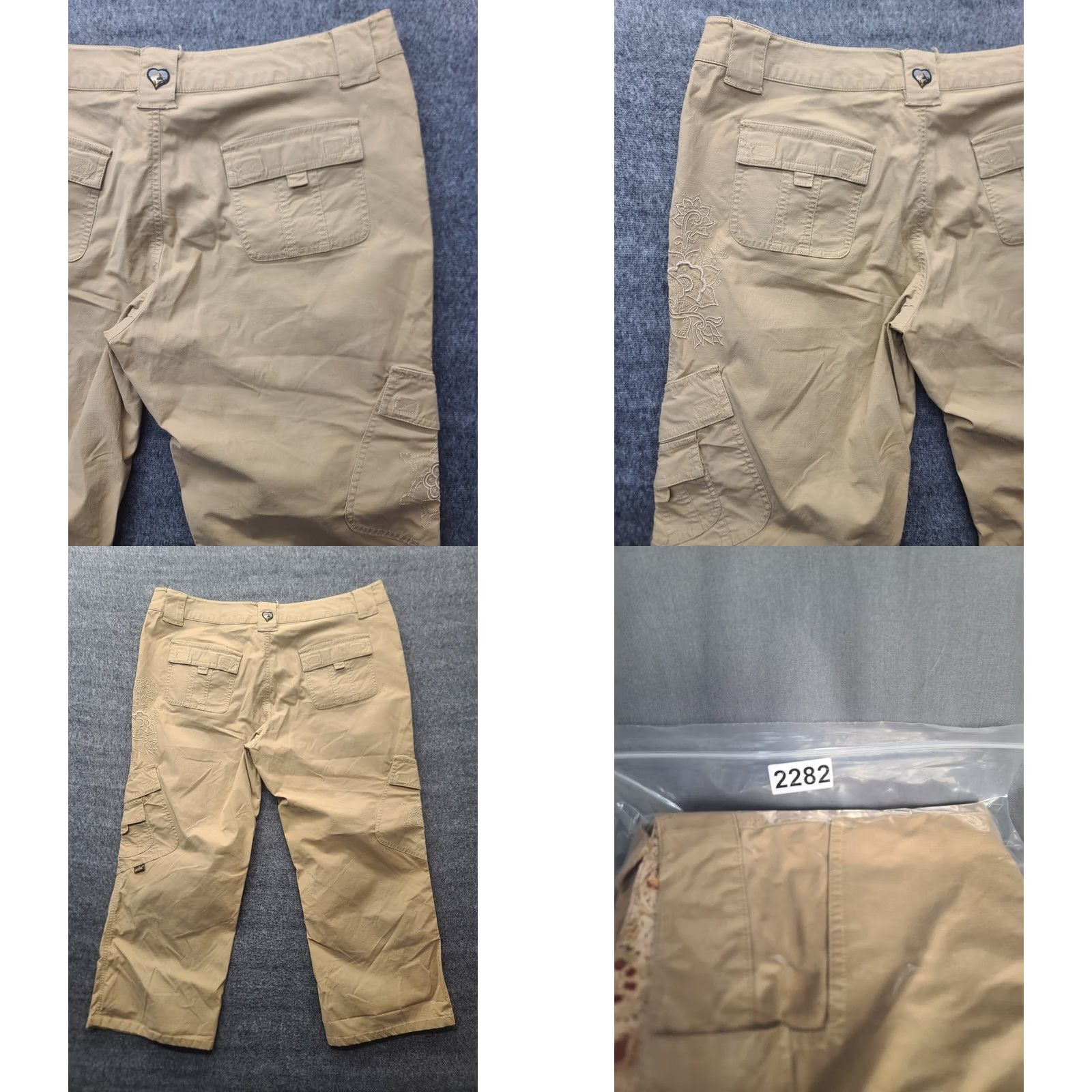 Vintage Kuhl Dry Capri Pants Womens L 34x23 Regular Fit Cargo Activewear Gorpcore MTB Beig e Size 36" / US 14 / IT 50 - 9 Thumbnail