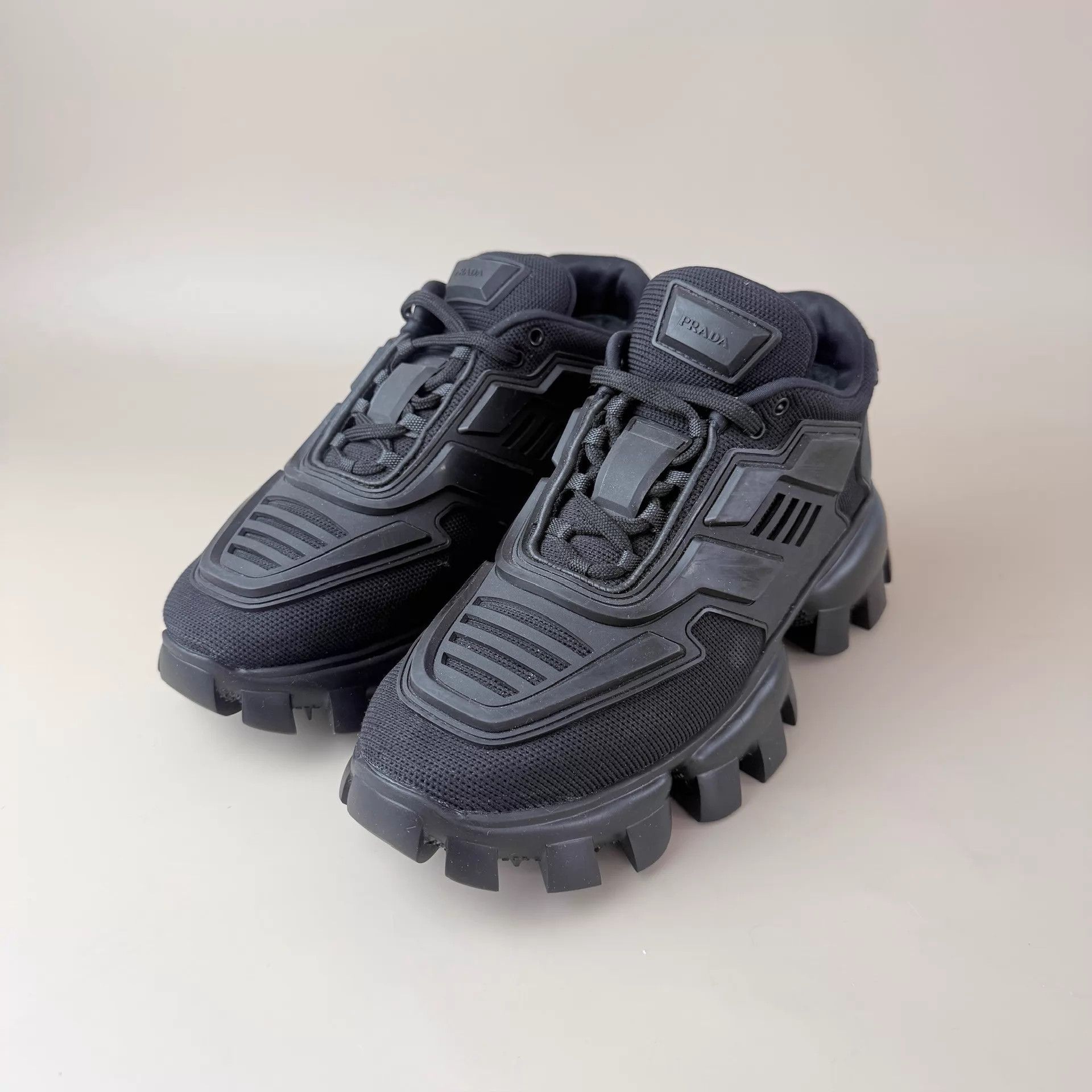 Prada Prada platform gear sole black 37 shoes YLP5167 Size US 6.5 / IT 36.5 - 1 Thumbnail