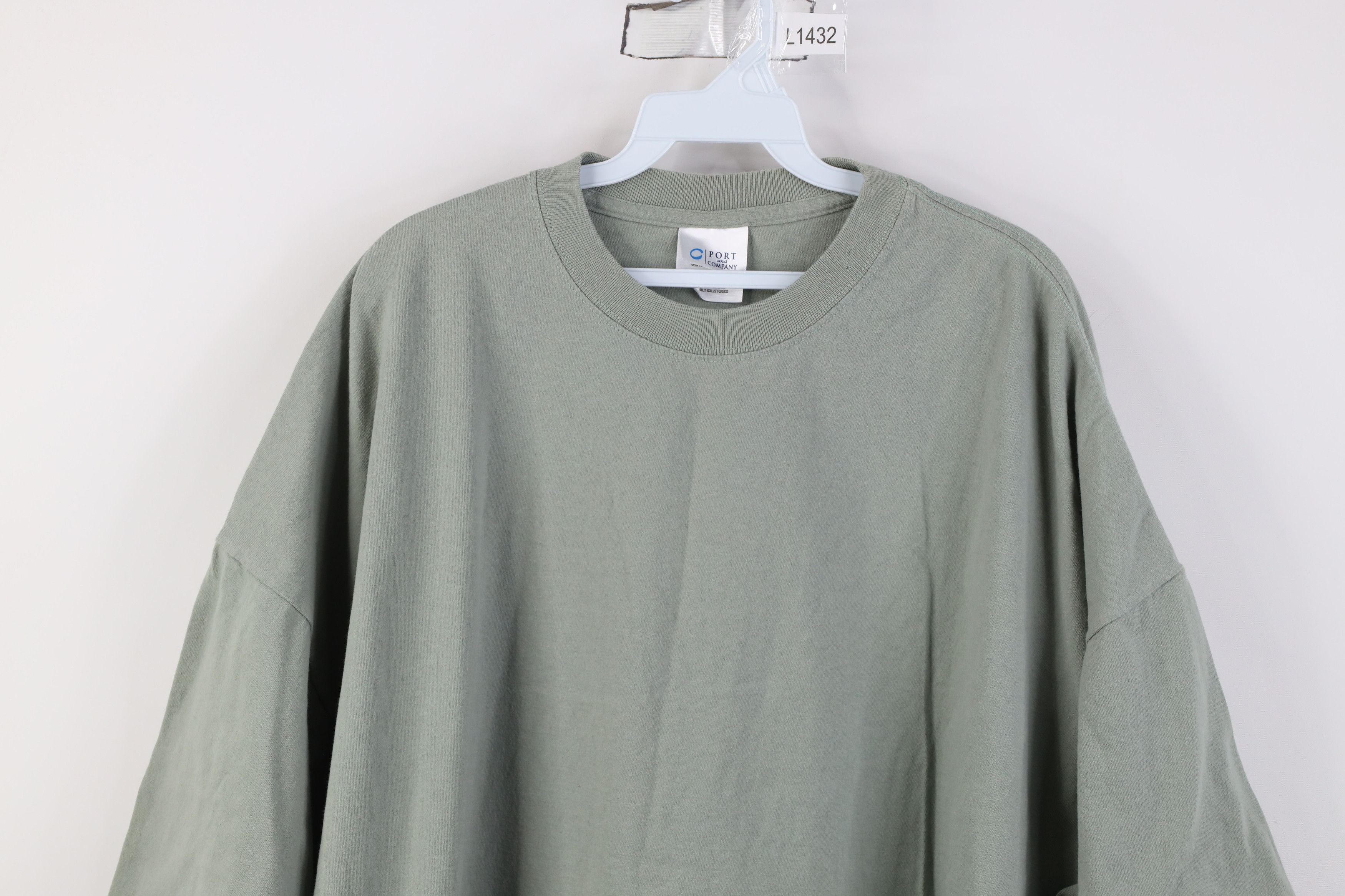 Vintage Vintage 90s Y2K Streetwear Cotton T-Shirt Light Green Size US XXL / EU 58 / 5 - 2 Thumbnail