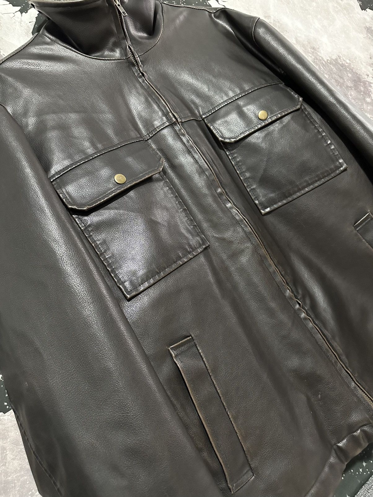 Other Accents Collection Faux Leather Sherpa Jacket Size US L / EU 52-54 / 3 - 3 Thumbnail