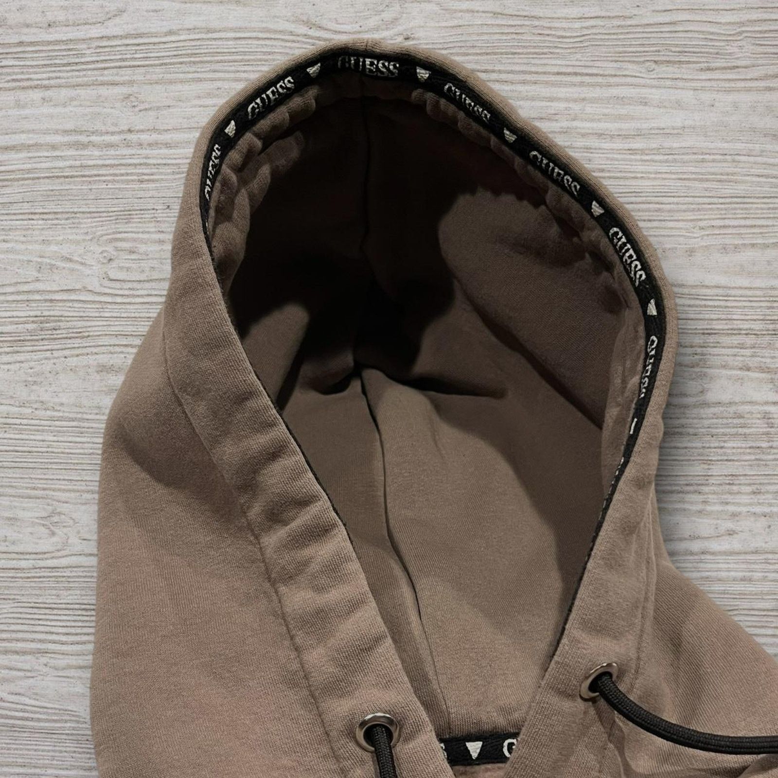 Guess GUESS Los Angeles Chest Logo Light Brown Embroidered Hoodie Size US S / EU 44-46 / 1 - 5 Thumbnail