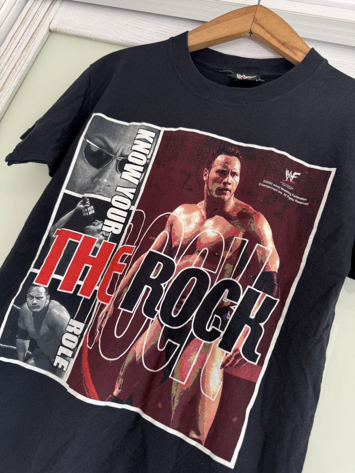 WWF Vintage WWF 2000 The Rock Promo T-shirt WWE Rare Tee Size US S / EU 44-46 / 1 - 6 Thumbnail