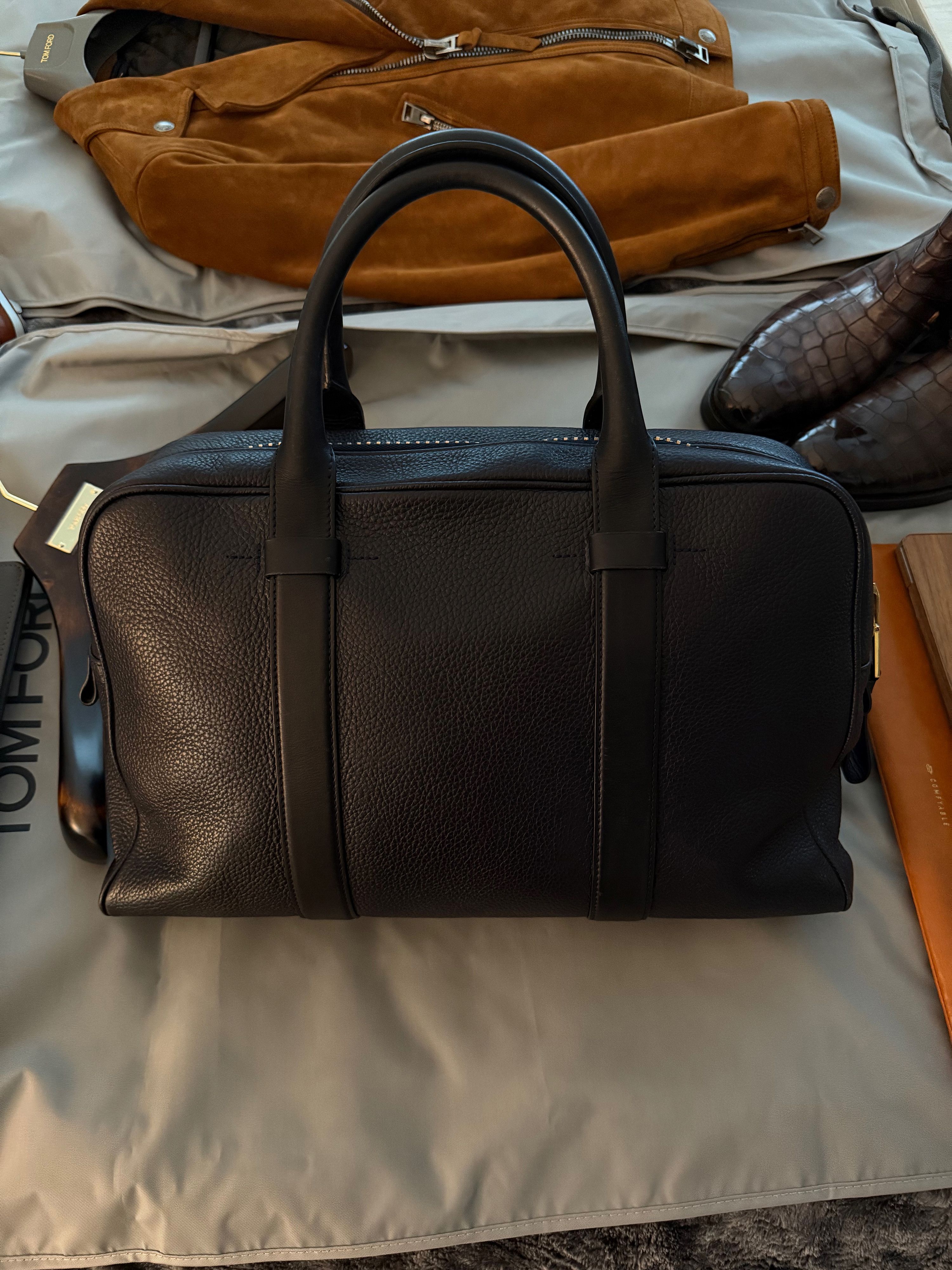 Coveted $4,350 w/tax Signature Buckley Leather Briefcase