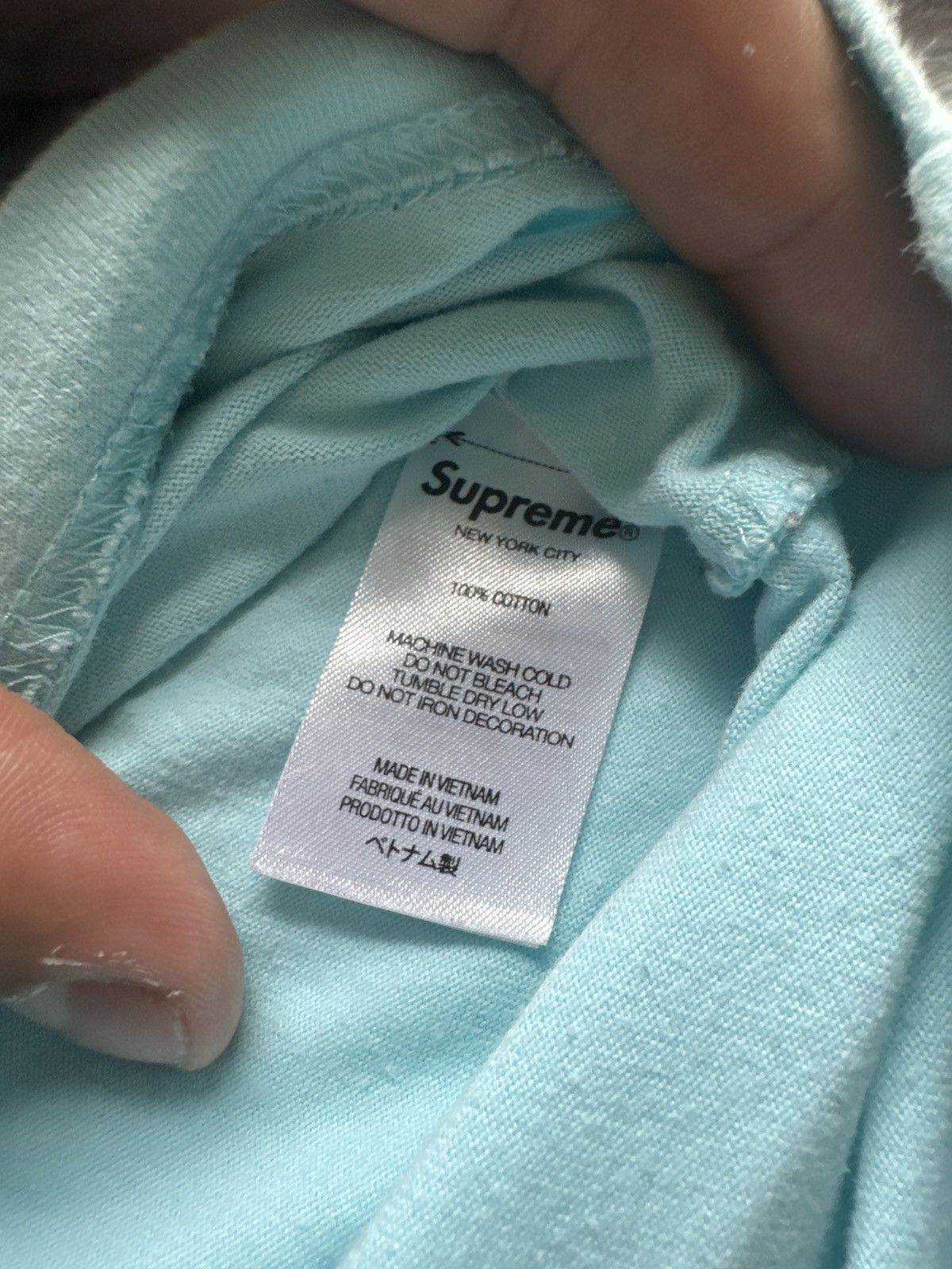 Supreme Supreme Light Blue Small Box Logo Long Sleeve size L Size US L / EU 52-54 / 3 - 1 Thumbnail