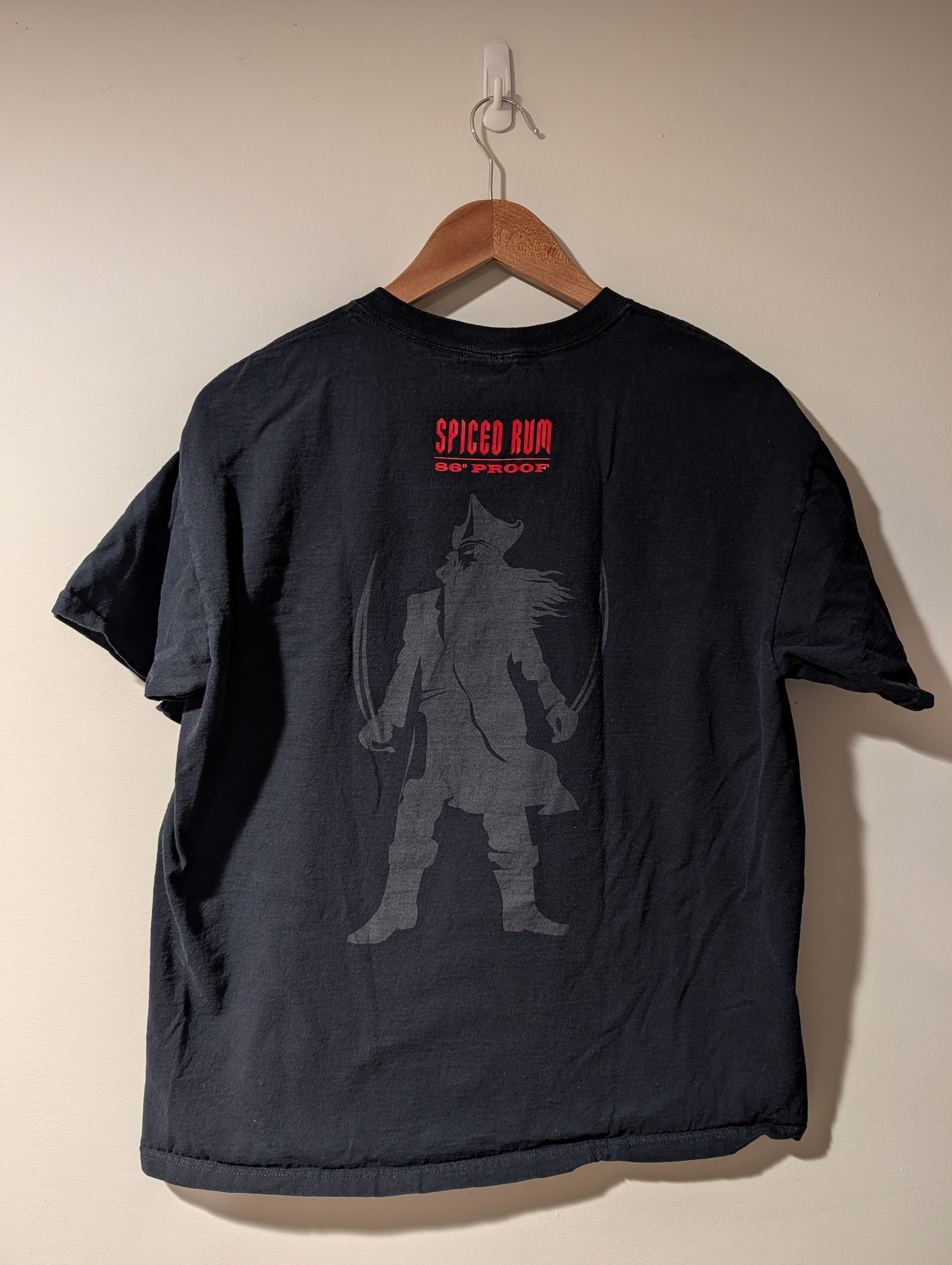 Fruit Of The Loom Vintage Black Beard Spiced Rum 86 Captain Morgan T-Shirt Size US L / EU 52-54 / 3 - 4 Thumbnail
