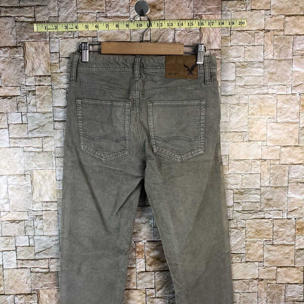 Vintage American Eagle Outfitters Grey Conduroy Pants #A1128 Size US 27 - 12 Thumbnail