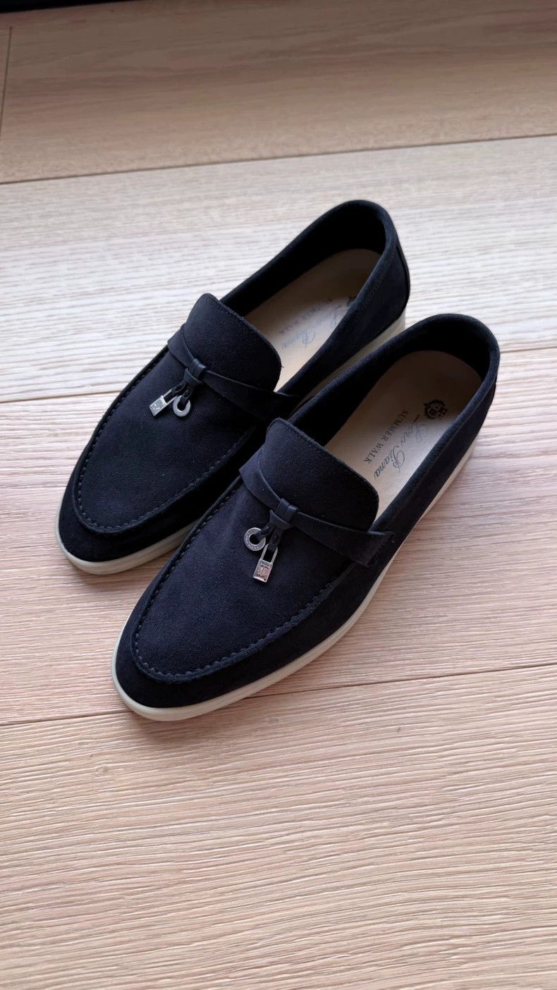 Loro Piana LORO PIANA Cashmere leather women's shoes loafers in cavia Size US 7.5 / IT 37.5 - 1 Thumbnail