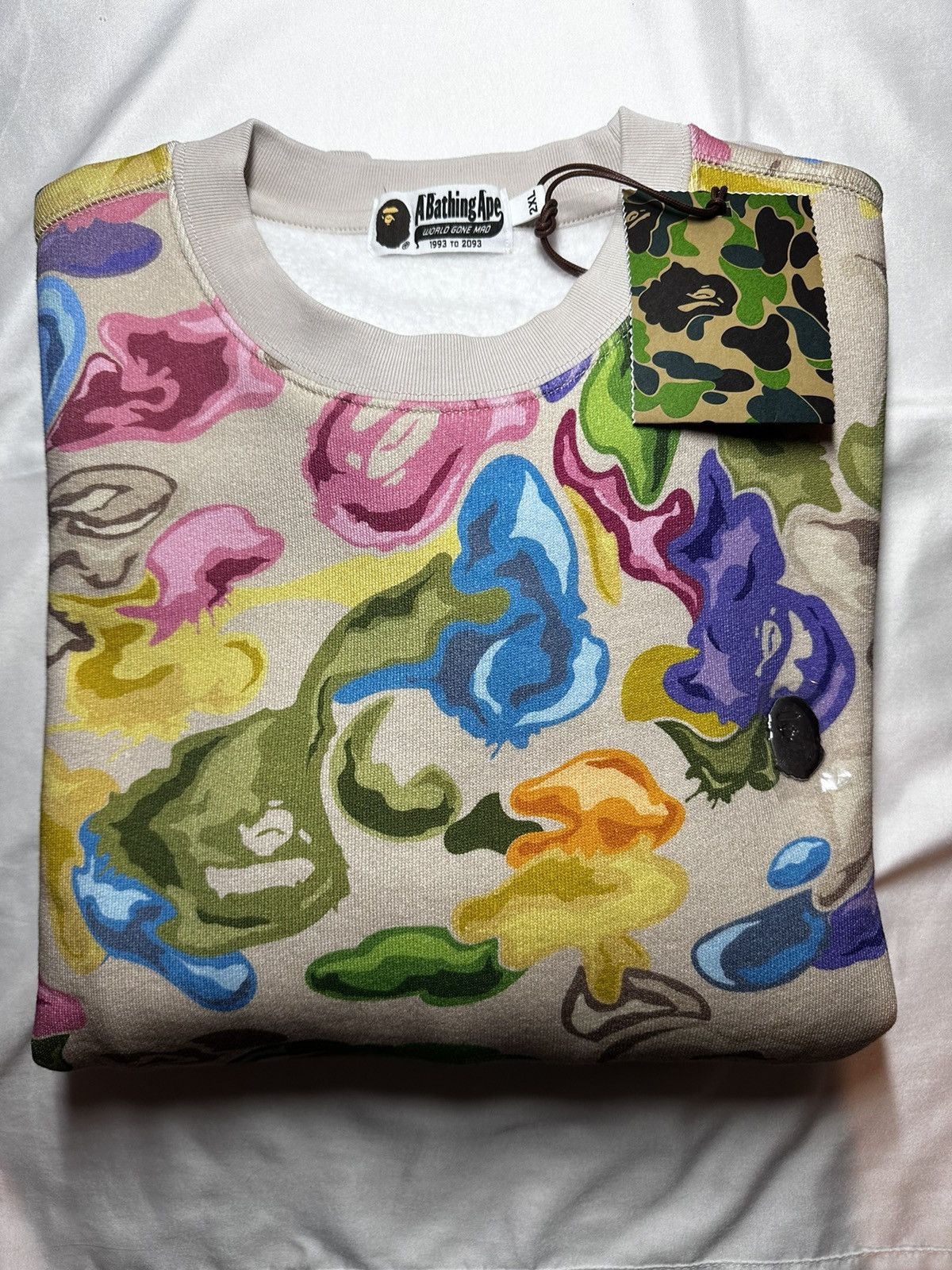 Bape Art camo Metal one Point Crewneck Size US XXL / EU 58 / 5 - 1 Thumbnail