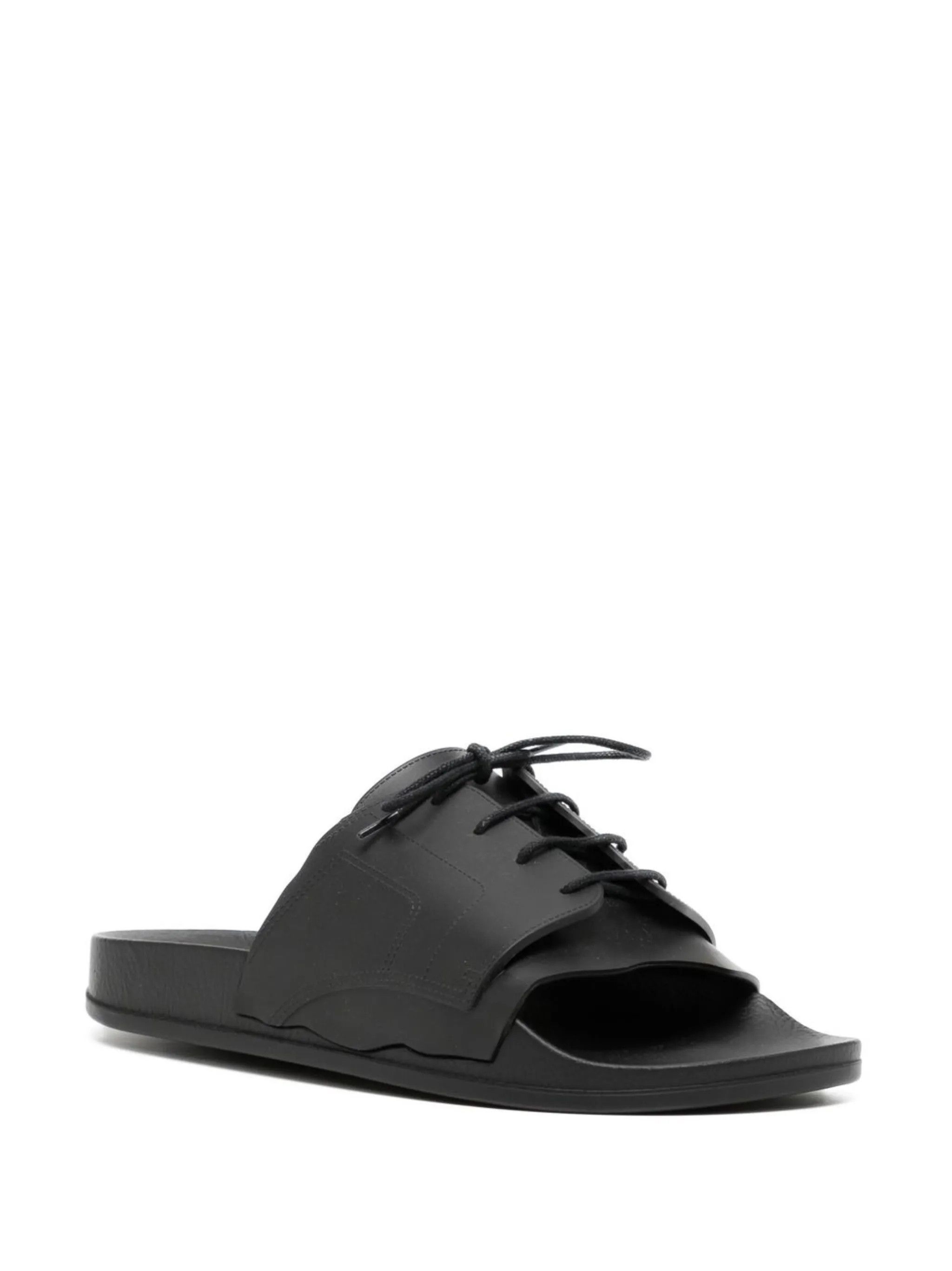 Maison Margiela oc11z0725 Lace-up Pool Slides in Black Size US 10 / EU 43 - 2 Thumbnail