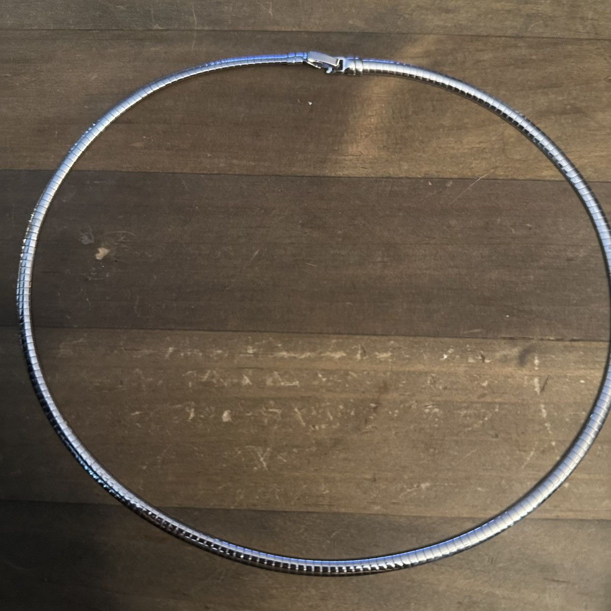 Vintage Vintage silver tone flat omega collar necklace Size ONE SIZE - 2 Thumbnail