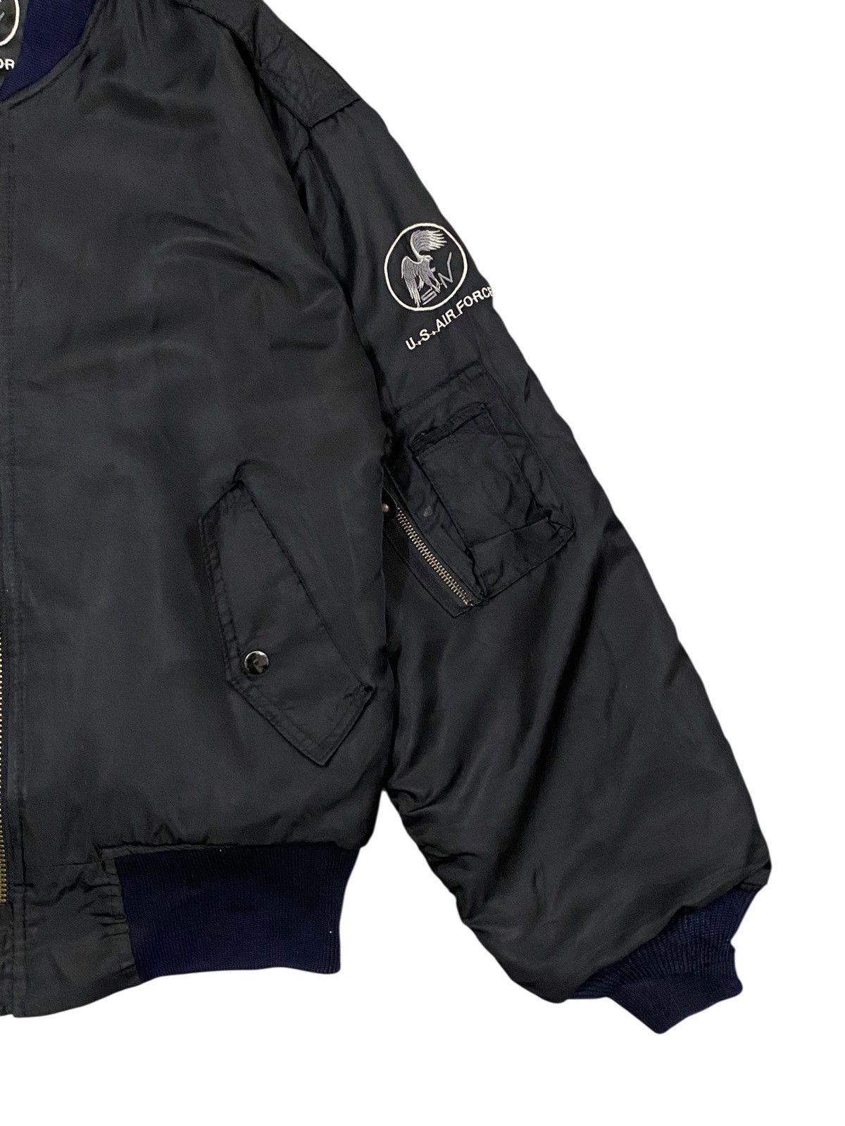 Vintage Vtg U.S Air Force Bomber Jacket Black Size US XL / EU 56 / 4 - 9 Thumbnail