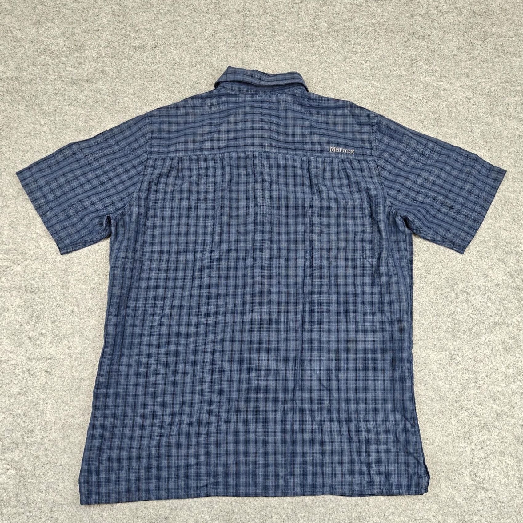 Marmot Marmot Shirt Mens Medium Blue Plaid Short Sleeve Button Up Lightweight Casual Size US M / EU 48-50 / 2 - 3 Thumbnail