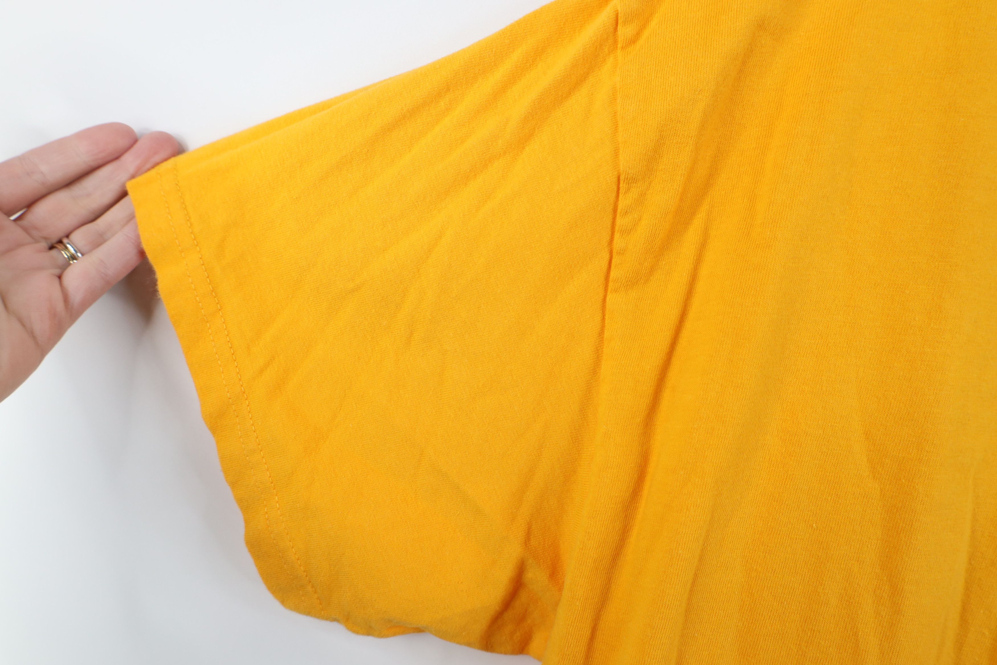 Hanes Vintage 90s Hanes Beefy Blank Heavy Cotton T-Shirt Yellow Size US XL / EU 56 / 4 - 6 Thumbnail