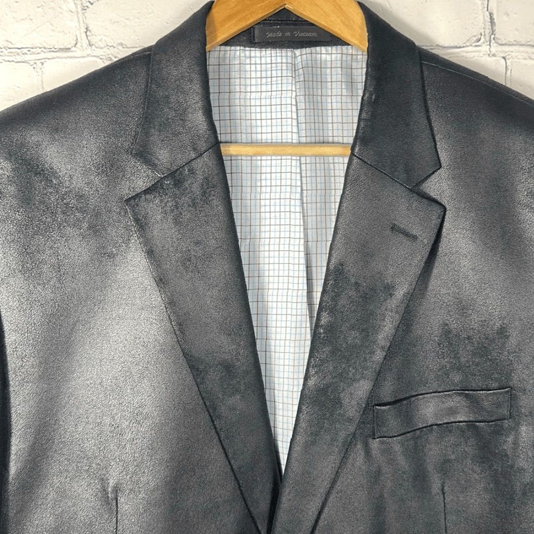 VINTAGE Lauren Ralph Lauren Blazer Tweed Sport Coat Men 46 Black Green P2P 24” Length 34” Todd?