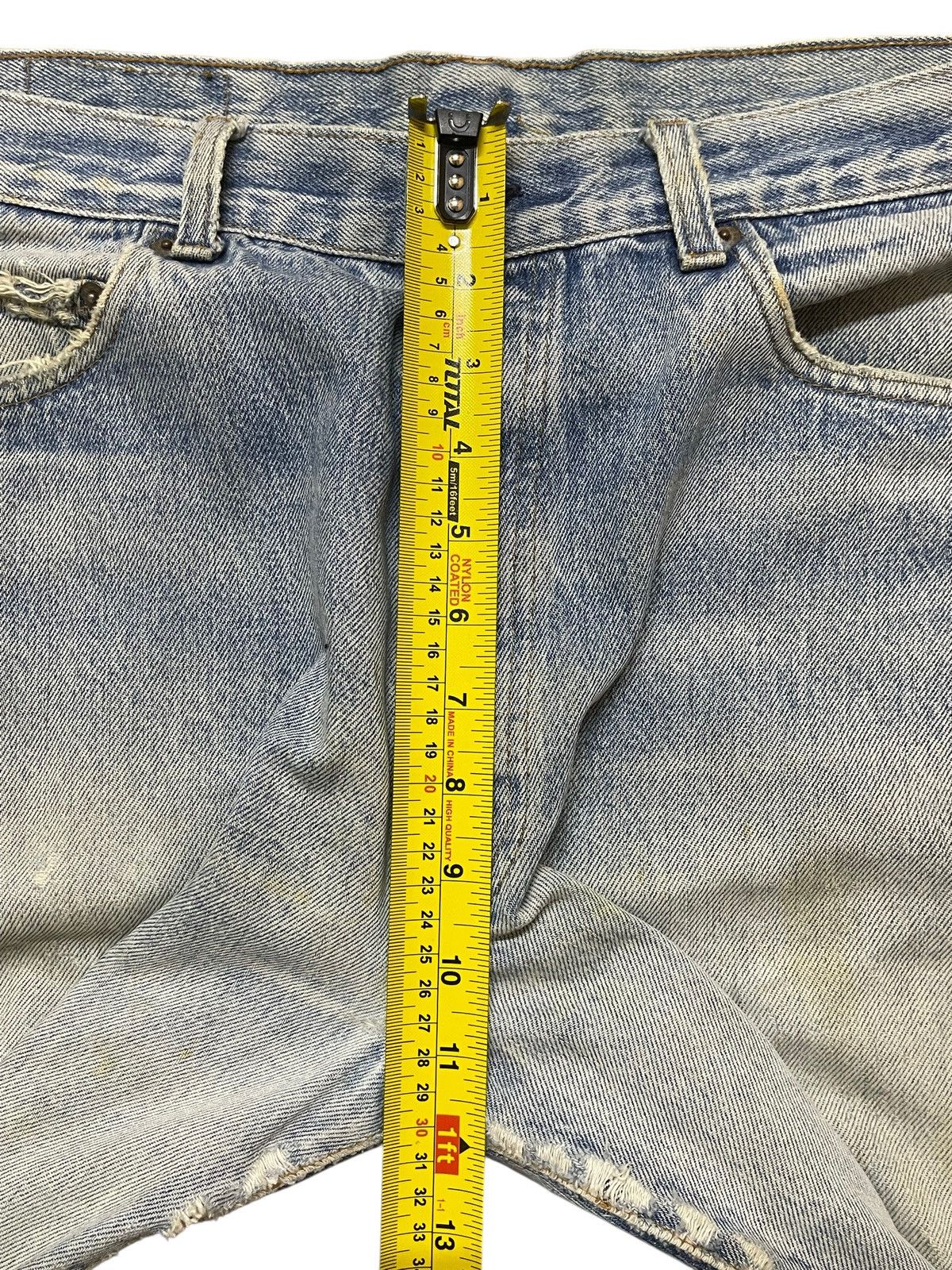 Levi's Crazy 70s Vintage Levis 501 Blue Light Mud Wash Distressed Size US 34 / EU 50 - 14 Thumbnail