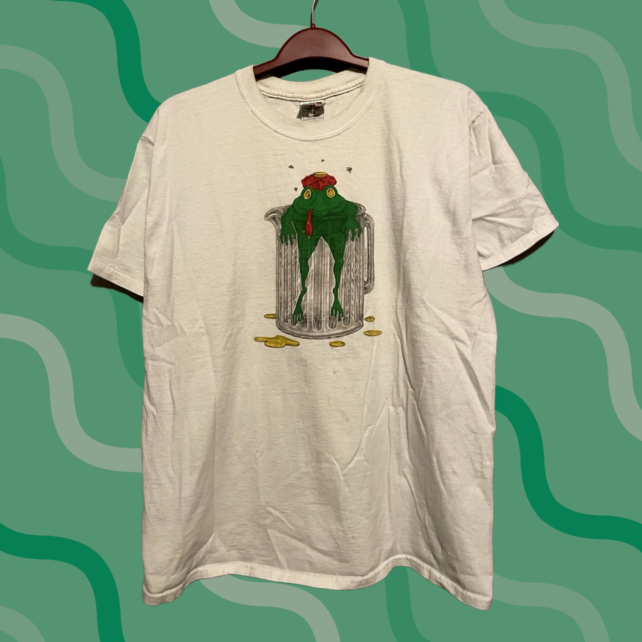 Fruit Of The Loom VINTAGE Frog Beer White T-Shirt Mens XL Nike? Size US XL / EU 56 / 4 - 1 Thumbnail
