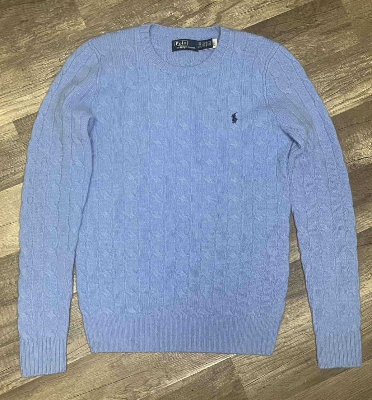 Polo Ralph Lauren Cable Knit Wool Cashmere Sweater Size XS / US 0-2 / IT 36-38 - 1 Thumbnail