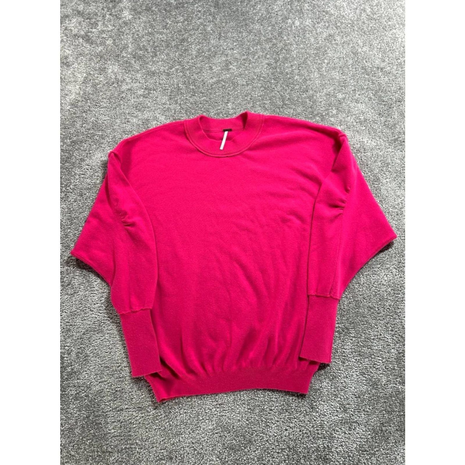Free People Free People Sweater Womens S Pink Tight-Knit Mock Neck Winter Casual Size S / US 4 / IT 40 - 2 Thumbnail