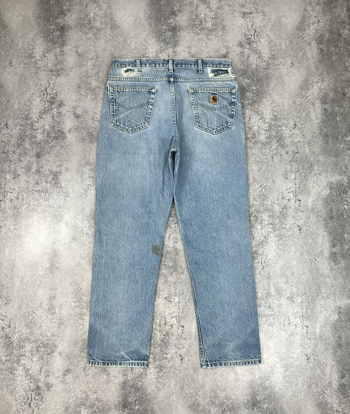 Carhartt Vintage Carhartt Distressed Light Blue Denim Opium USA Jeans Size US 34 / EU 50 - 1 Thumbnail