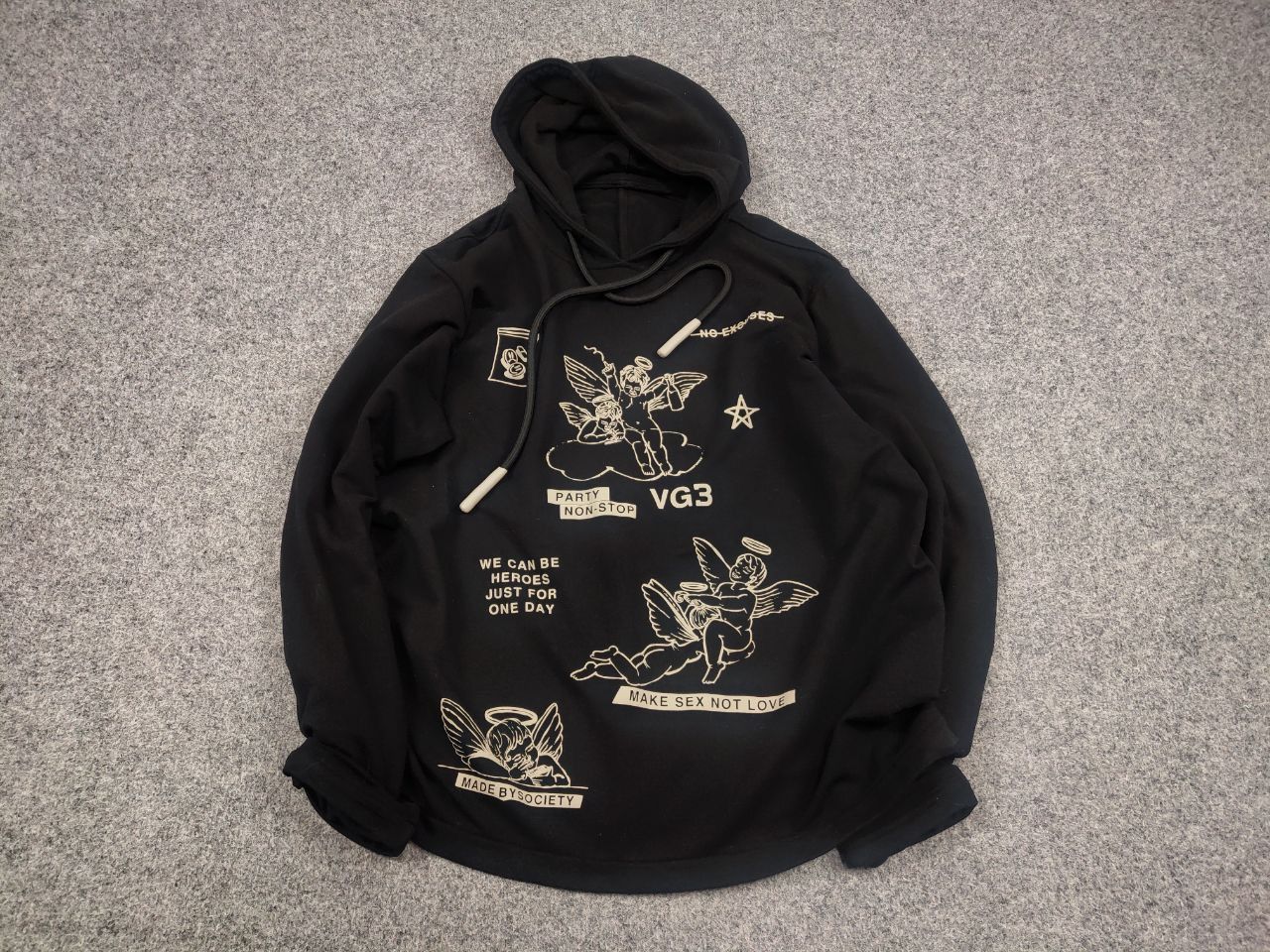 Japanese Brand Vagabond Studio Design Art Logo Make Sex Oversized Hoodie Size US M / EU 48-50 / 2 - 2 Thumbnail