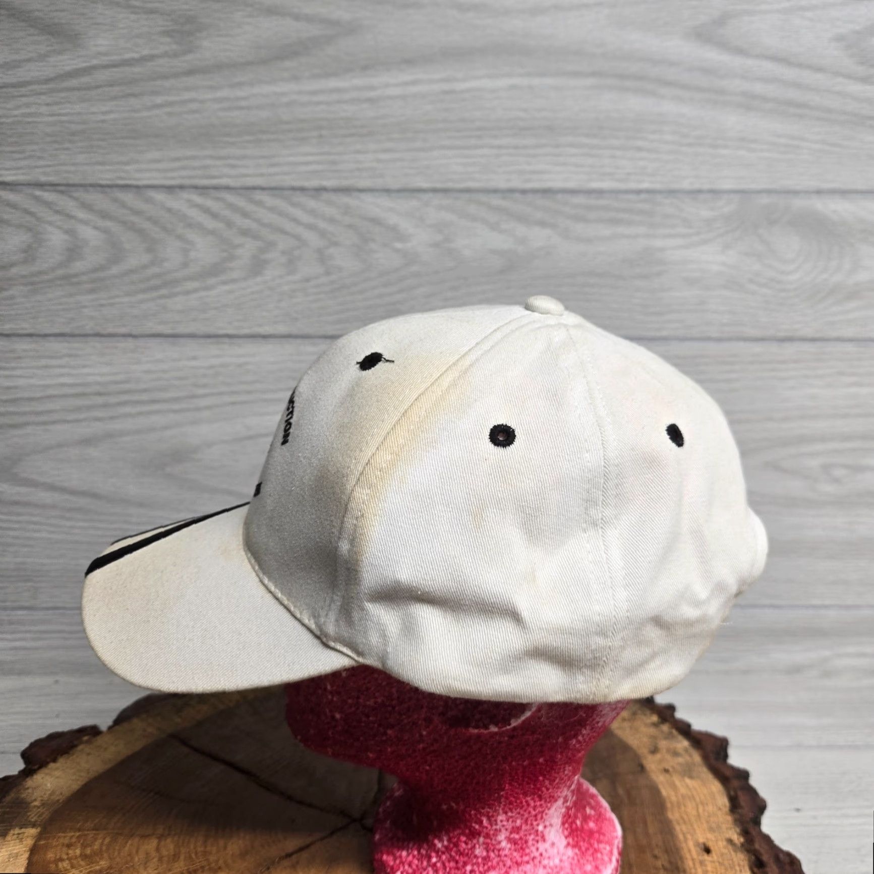 Vintage NS Norfolk Southern Cap Hat NS Train Cap Adult Adjustable C & S Construction Logo Baseball Hat Ivory Cotton Blend Knit Men's Hat Size ONE SIZE - 5 Thumbnail