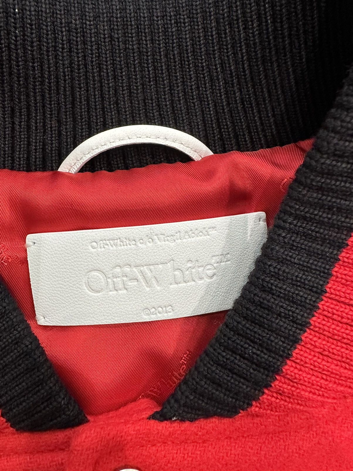 Off-White OFF-WHITE - Scorpio Lea Varsity Jacket Red Size US M / EU 48-50 / 2 - 3 Thumbnail