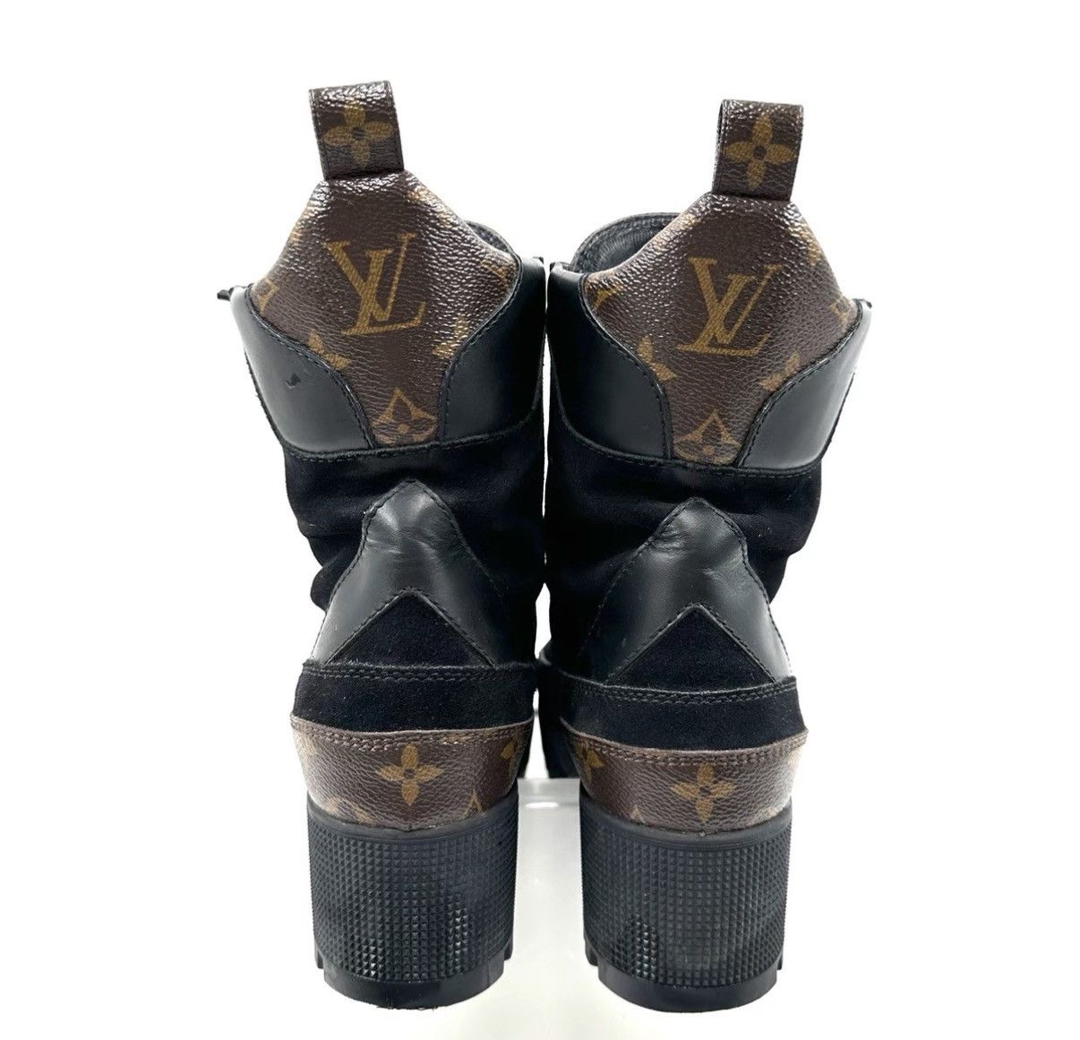 Louis Vuitton Louis Vuitton Suede-Paneled Platform Desert Boots K12 Size US 7 / IT 37 - 3 Thumbnail