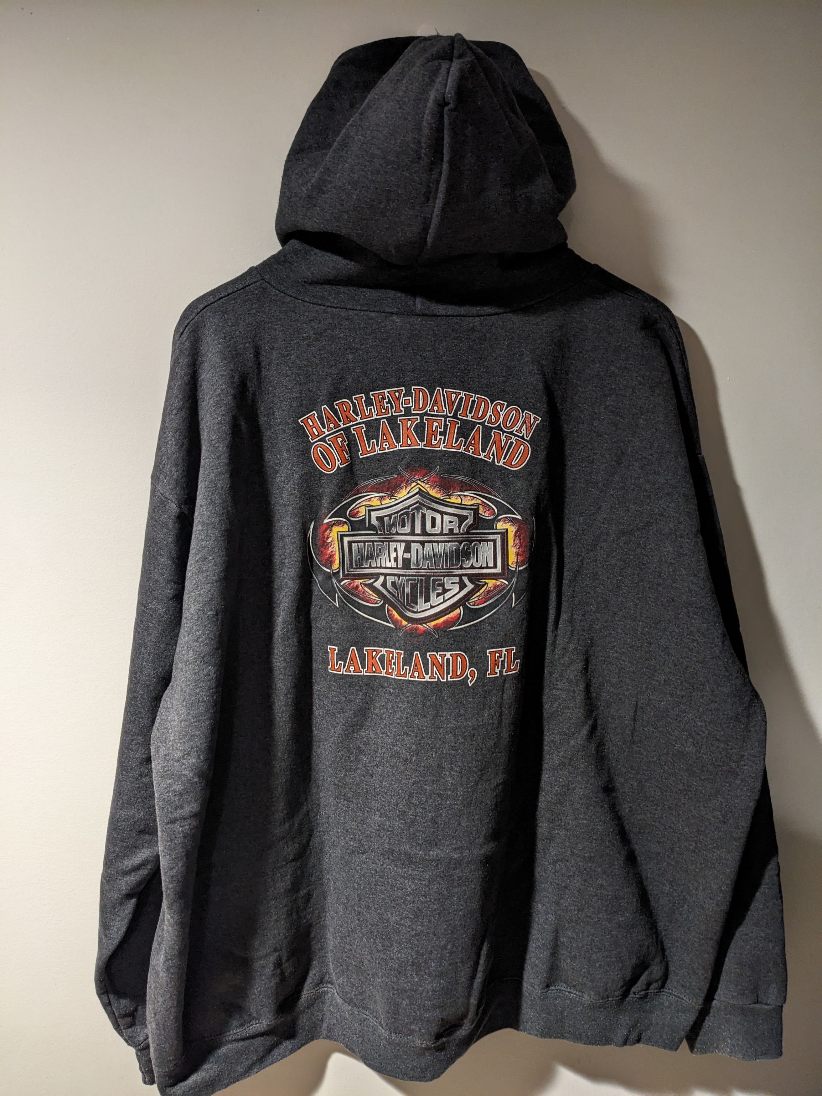 Harley Davidson × Vintage Vintage Y2K Harley Davidson Motorcycle Full Zip Hoodie Size US XXL / EU 58 / 5 - 9 Thumbnail