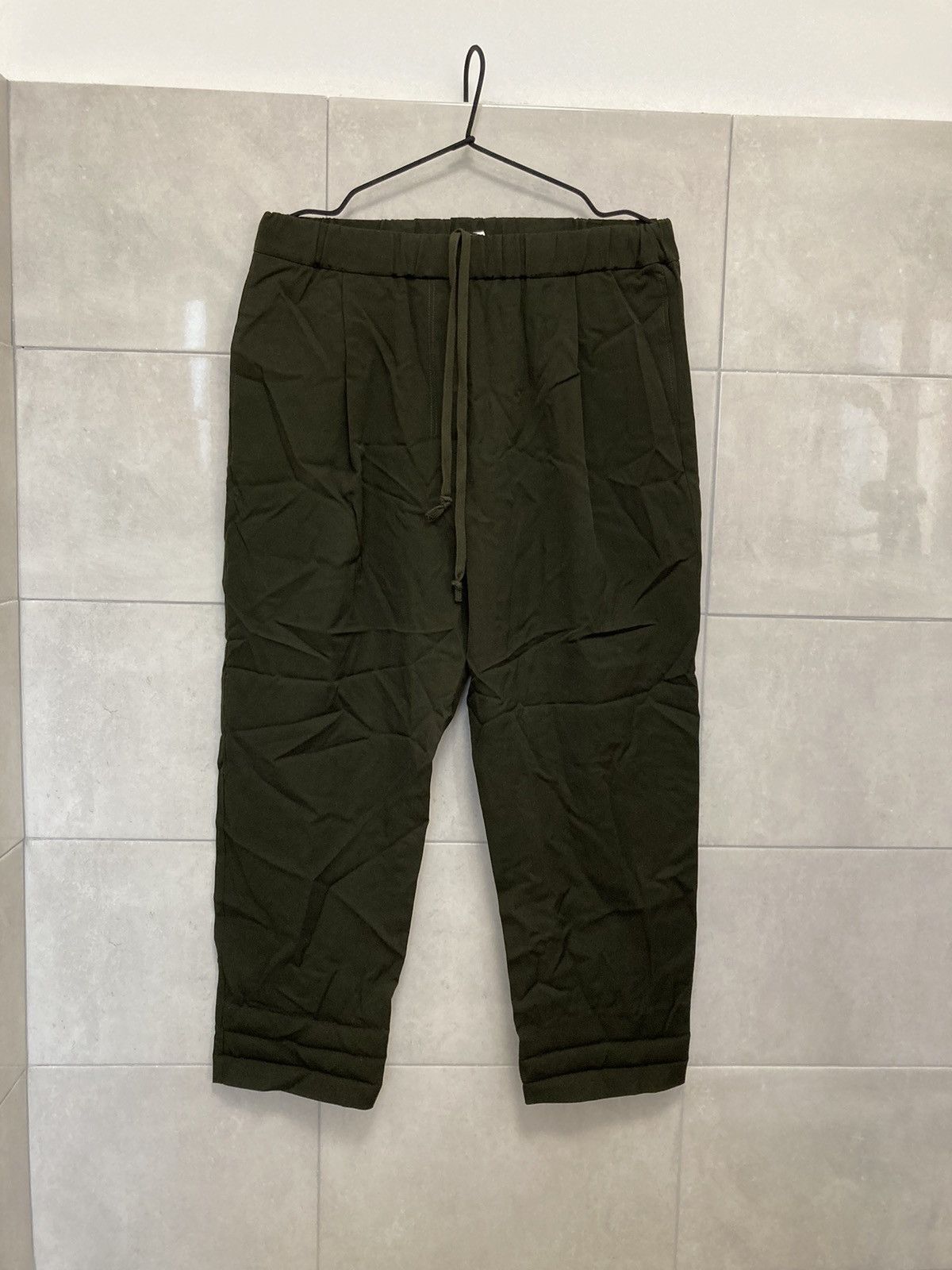 image of Archival Clothing x Avant Garde Damir Doma Wool Cropped Pants Like Rick Owens in Green (Size 30)