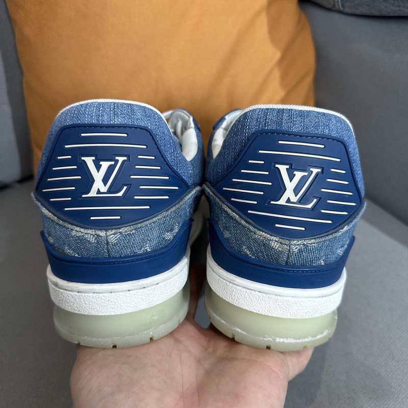 Louis Vuitton Louis Vuitton Denim Trainer Low-top Fashion Sneakers -2508 Size US 9.5 / IT 39.5 - 3 Thumbnail