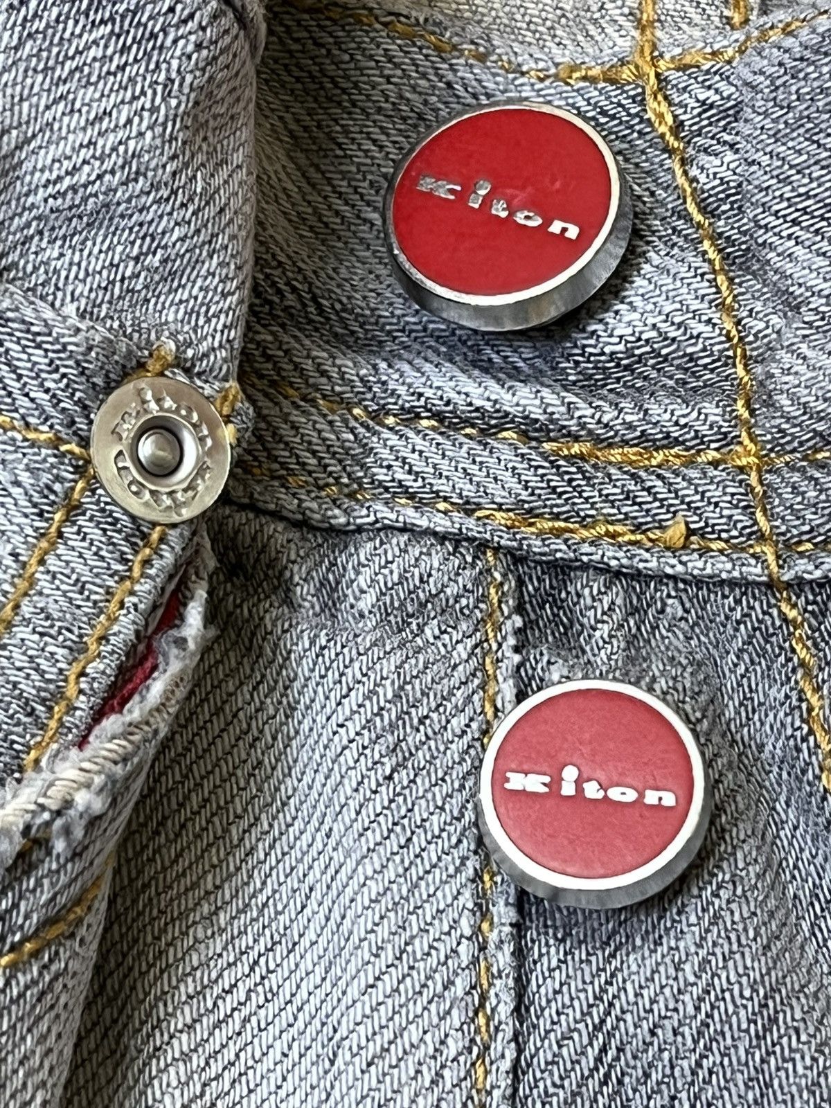 Kiton SICK🔥KITON NAPOLI GREY SELVEDGE JEANS. Size US 36 / EU 52 - 19 Thumbnail
